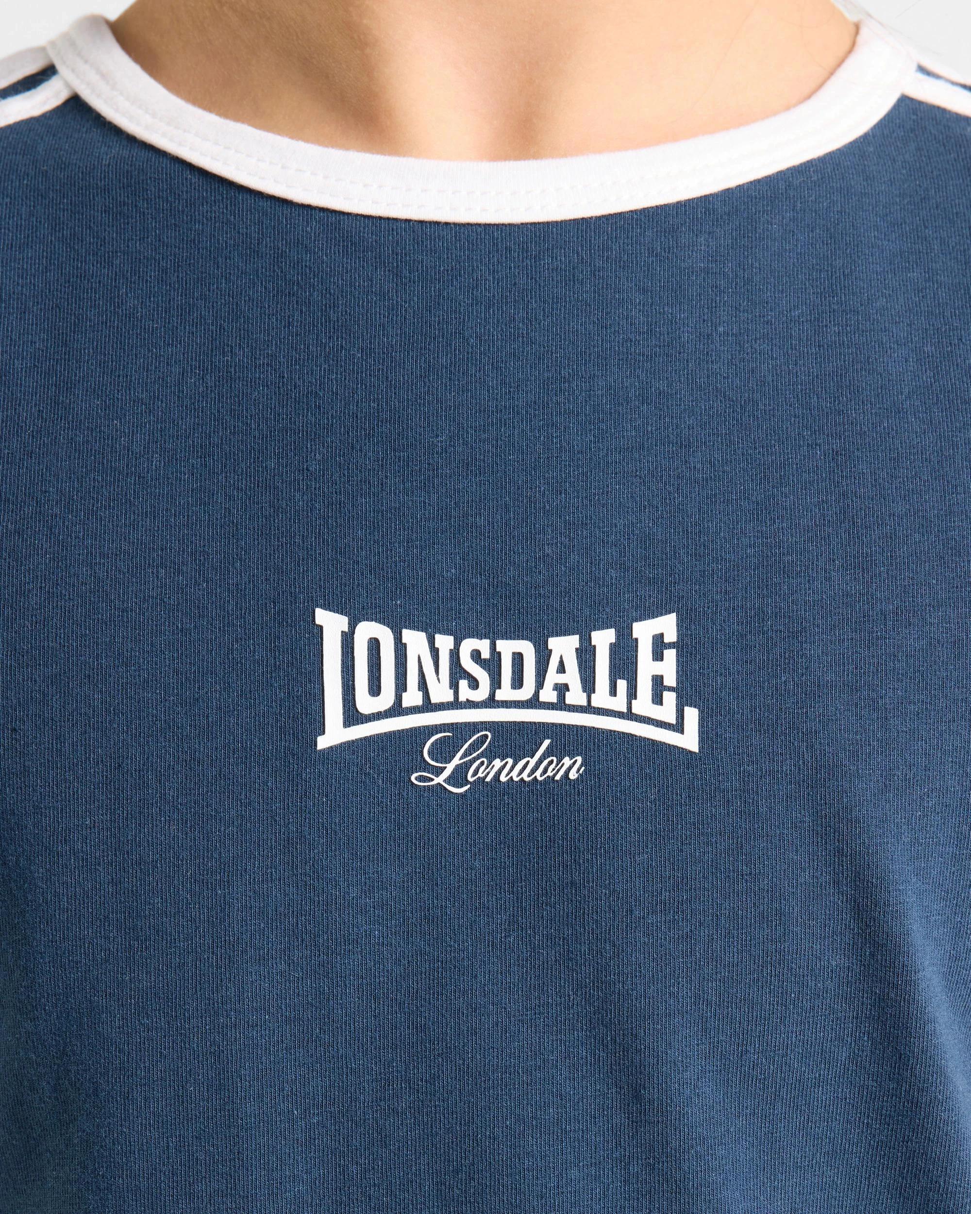 3 Short Sleeve Fitted T-Shirt - Lonsdale London NAVY, 3 of 4