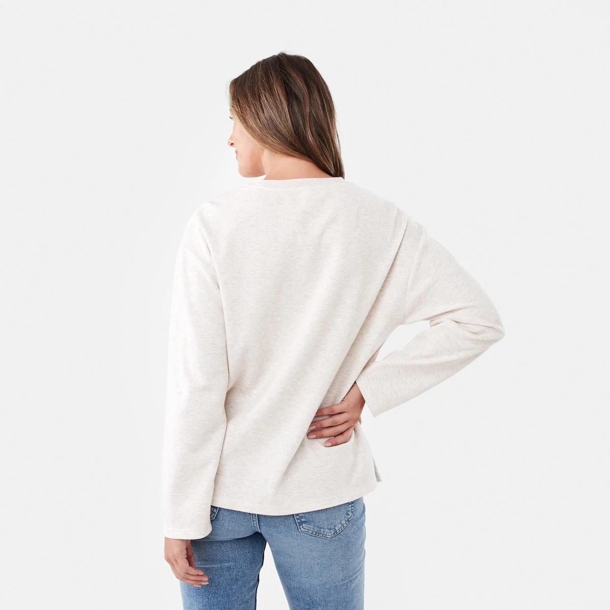 3 Long Sleeve Pique Top Soft Bge, 3 of 6