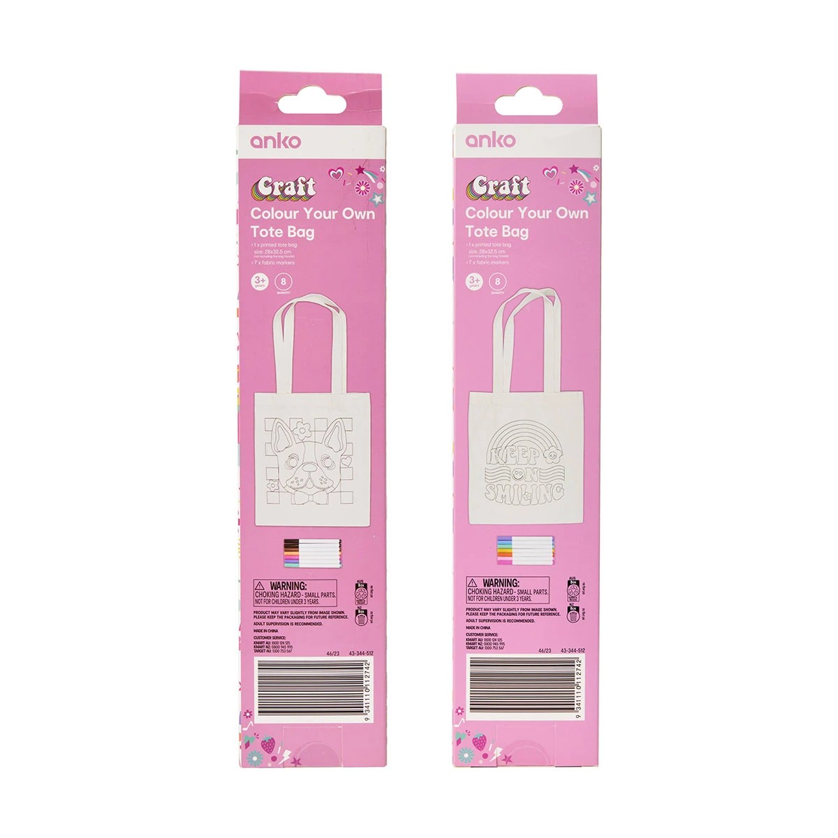 9 8 Piece Colour Your Own Tote Bag Kit - Assorted, 9 of 9