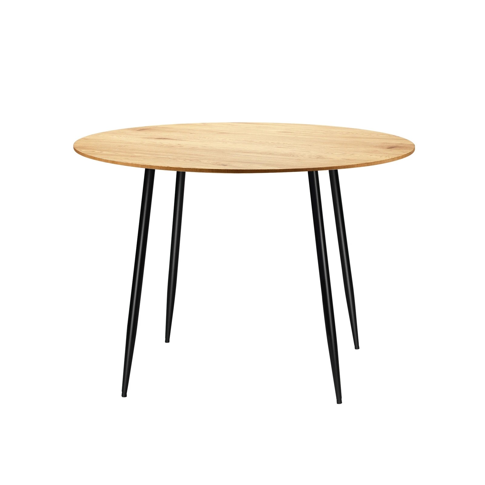 6 Oikiture 110cm Dining Table Round Wooden Table With Metal Legs Wooden
 - Multi, 6 of 8