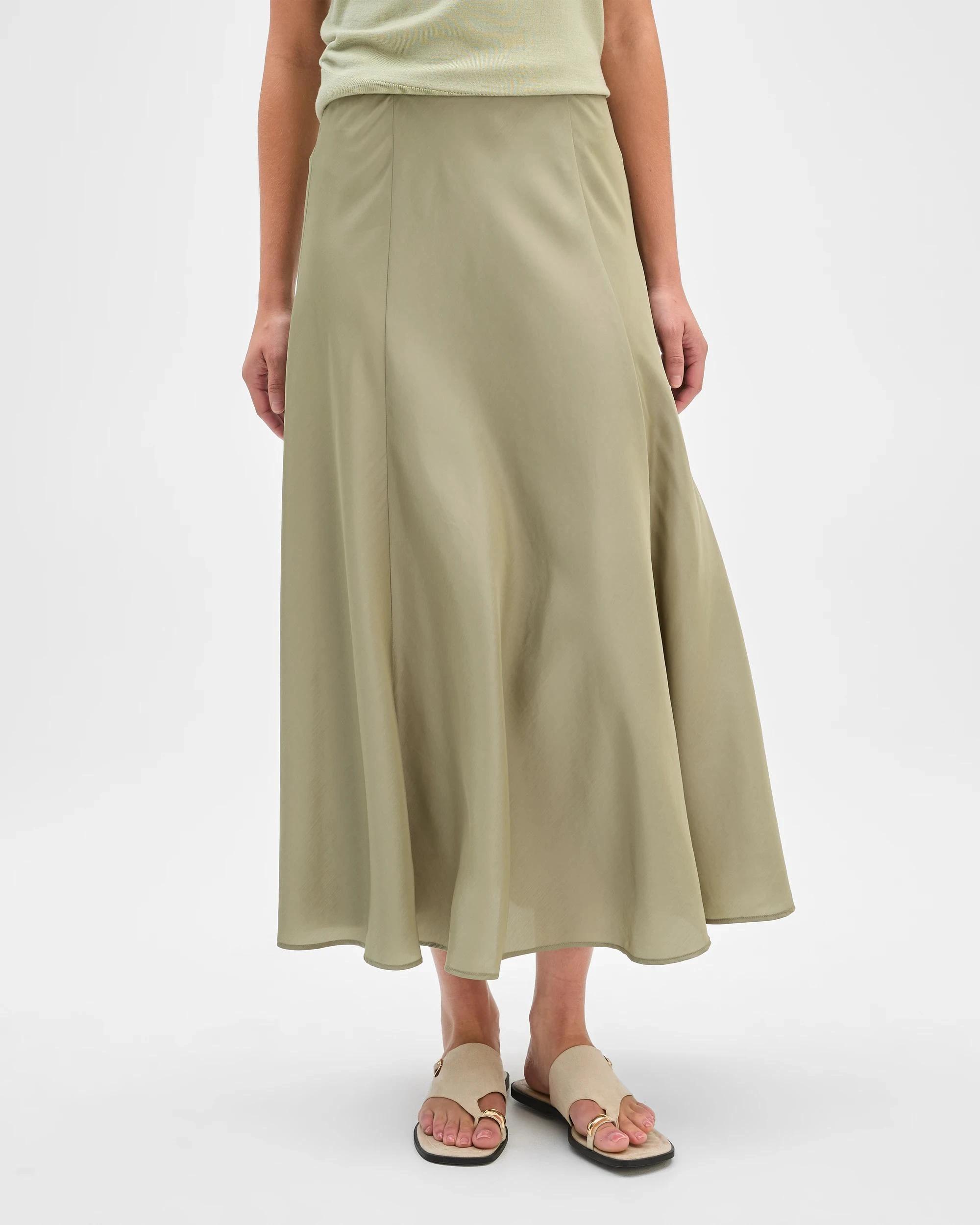 4 Preview A-Line Midi Skirt MOSS, 4 of 7