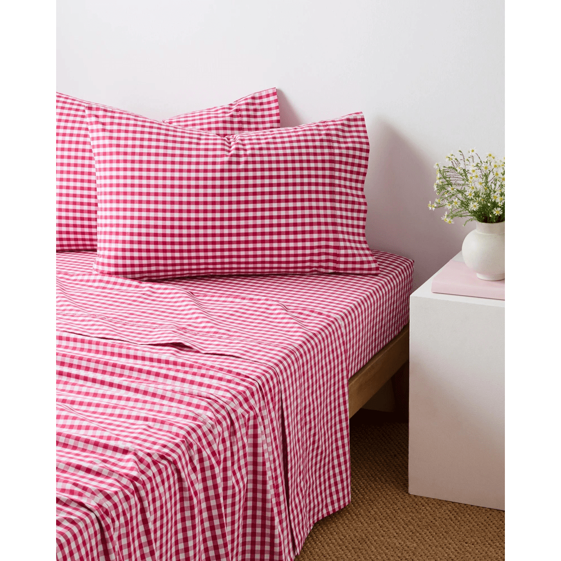 1 Target Australian Cotton Mix & Match Fitted Sheet - Pink, 1 of 2