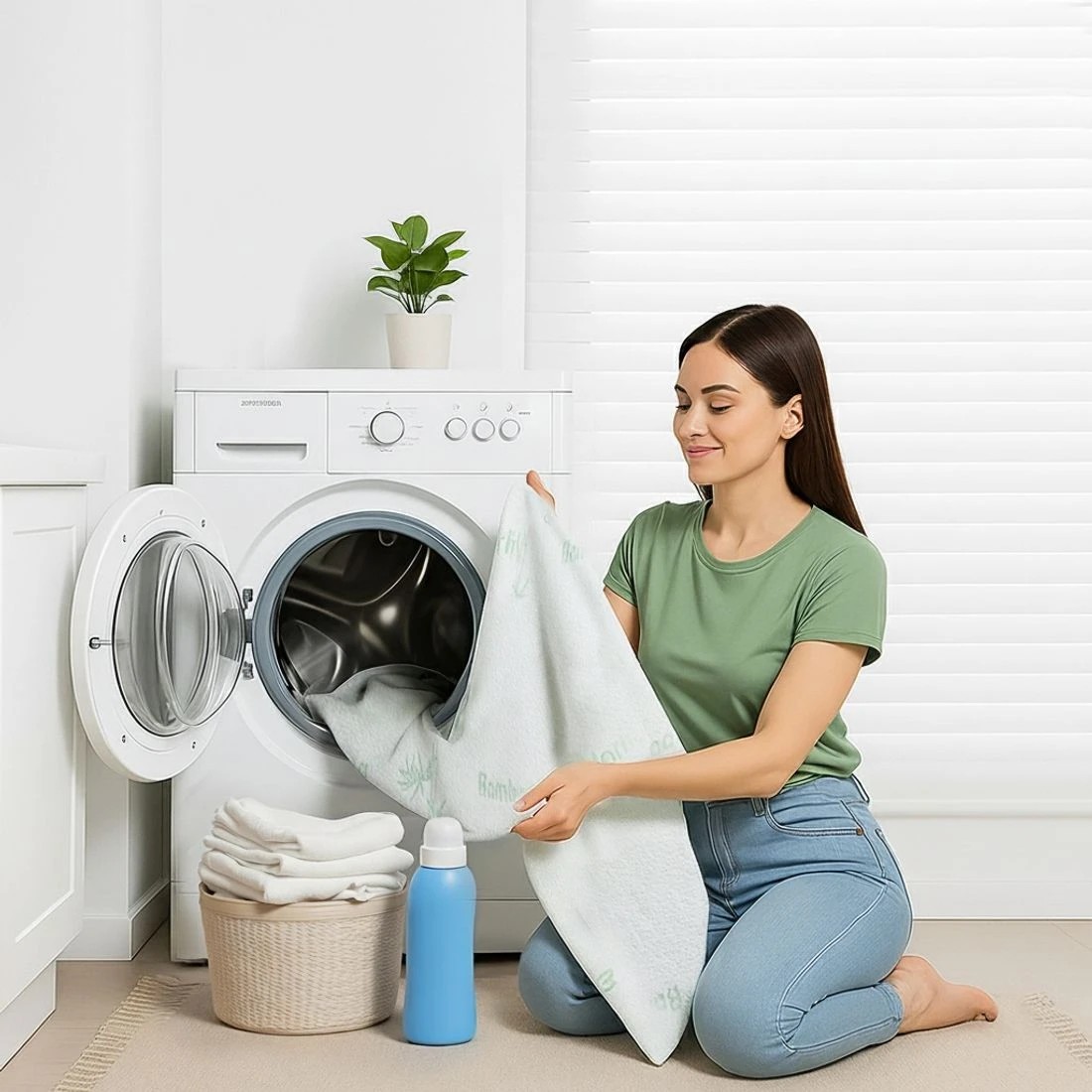 8 Giselle 12cm Memory Foam Mattress Topper Ventilated Cool Gel Bamboo Cover King Single - King Single Bed - Blue, 8 of 9