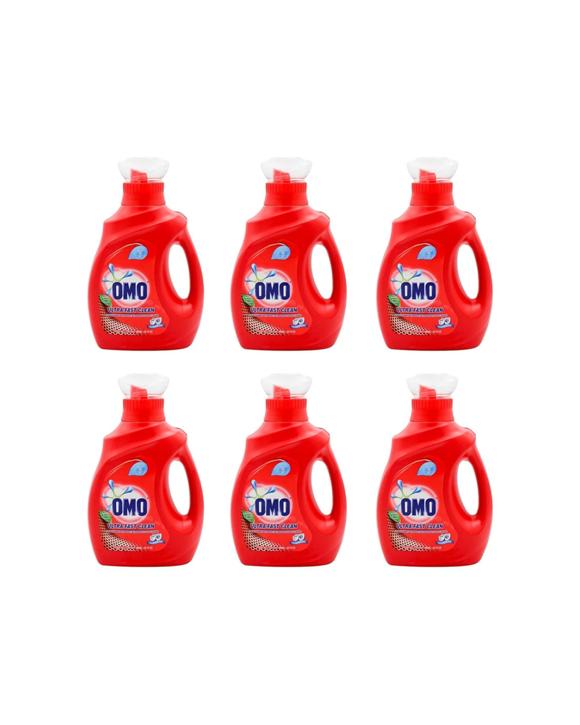 Omo 6PK Laundry Liquid Detergent Ultra Fast Clean Effective Stain 968ml