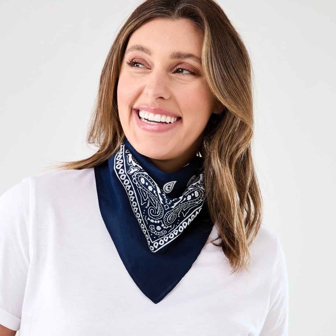 5 Paisley Hair Bandana - Navy, 5 of 7