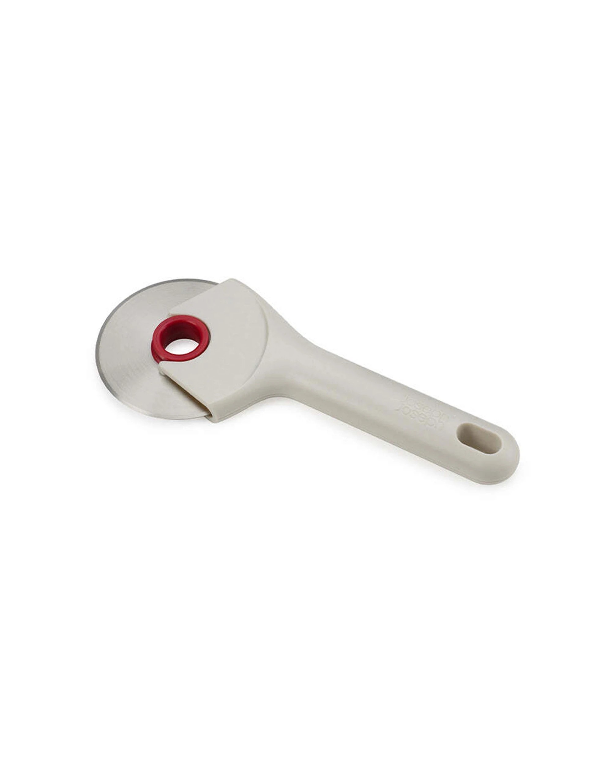 1 Joseph Joseph Ringo Pizza Wheel Cutter Stainless Steel 22cm Easy Clean Stone - White, 1 of 5