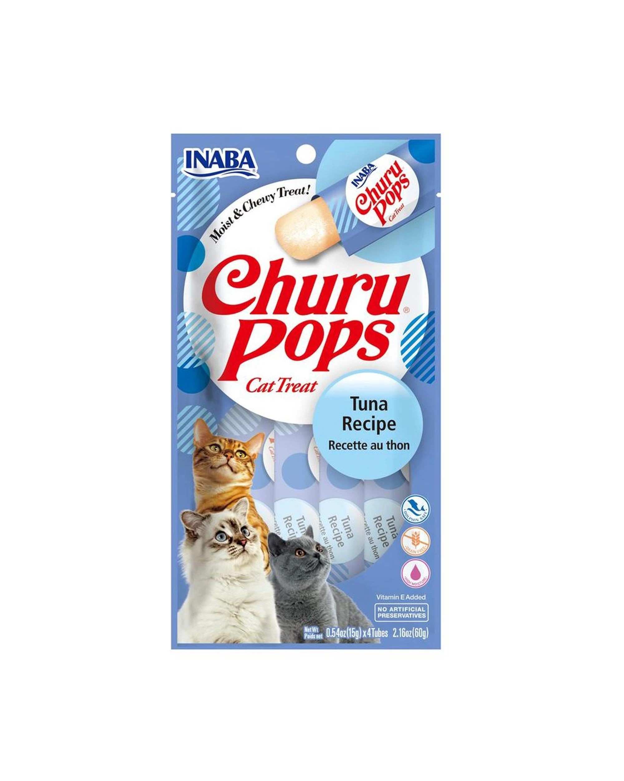 1 Inaba Churu Pops Cats Tasty Treat Tuna Recipe 6 x 60g, 1 of 2