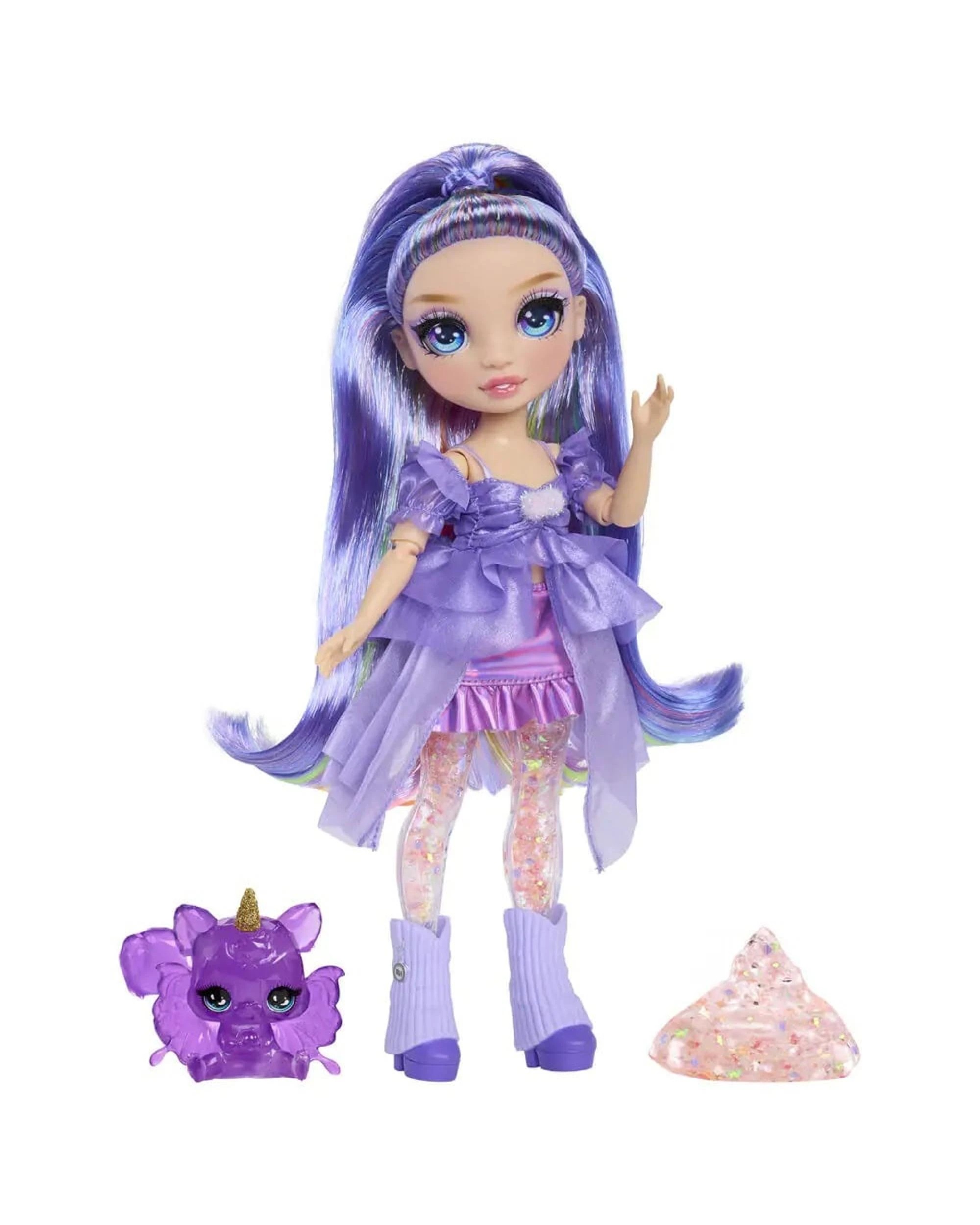 6 Rainbow High Rainbow Shimmers Violet Willow Fashion Doll with Slime - Purple, 6 of 7