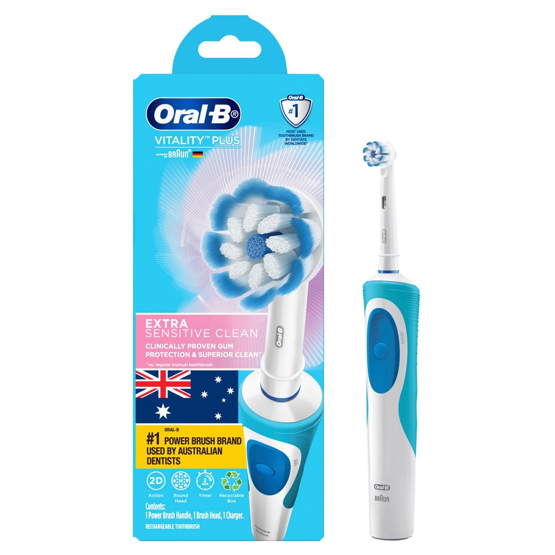 4 Oral-B Vitality Extra Sensitive Clean Electric Toothbrush, 4 of 10