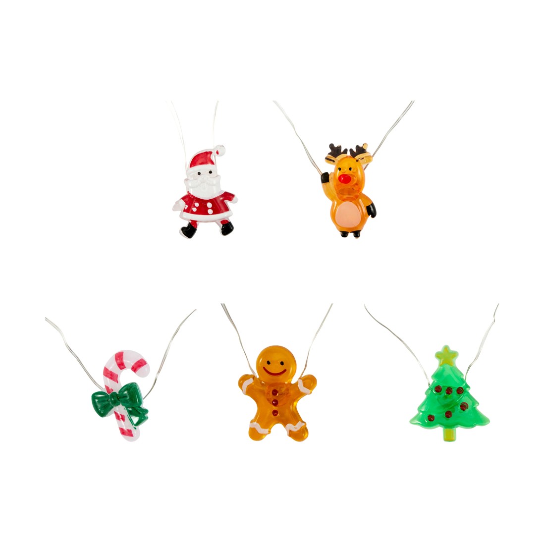 5 Battery Operated 30 LED Novelty Wire String Lights - Assorted, 5 of 7