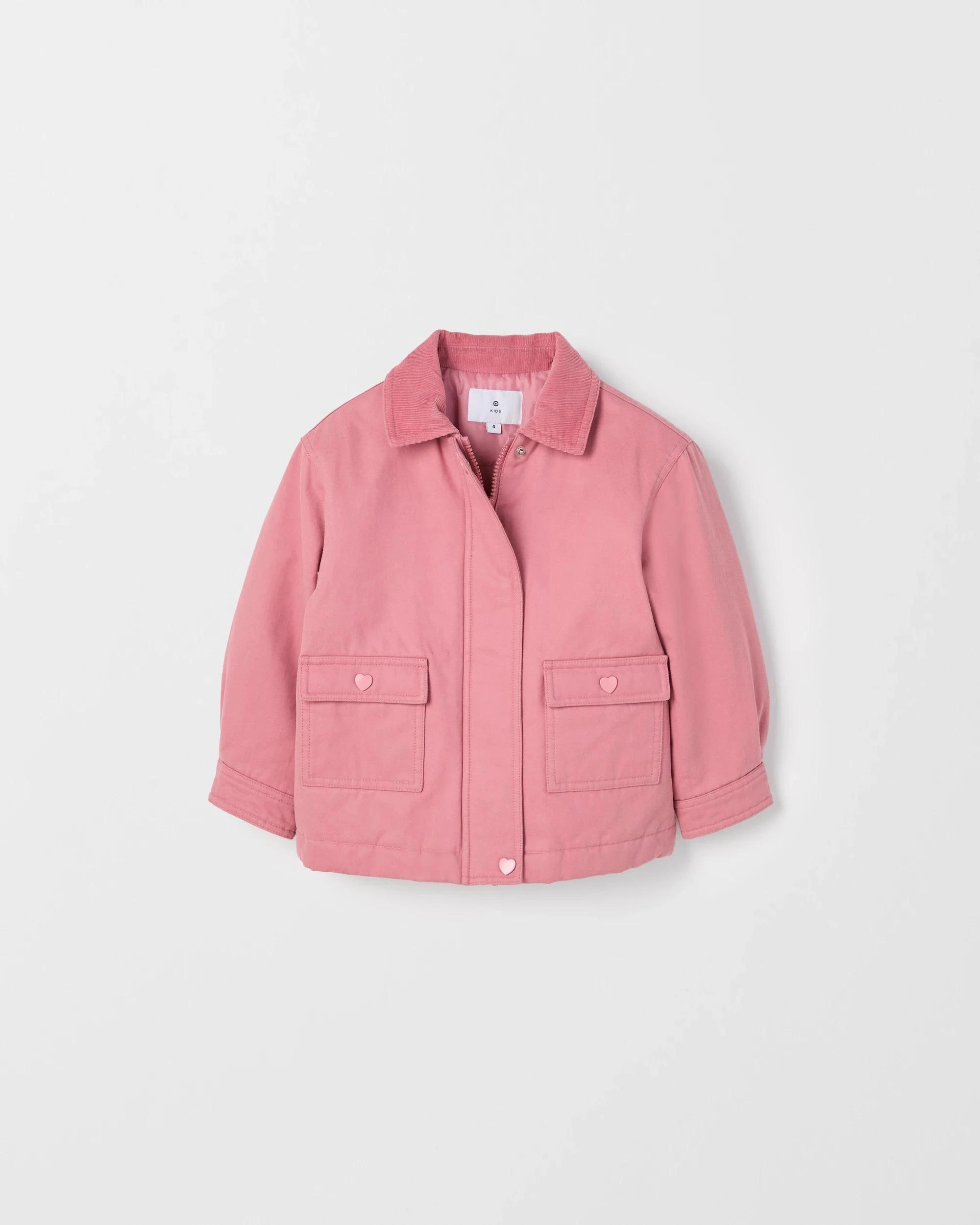 1 Target Kids Australian Cotton Blend Barn Jacket PINK, 1 of 1