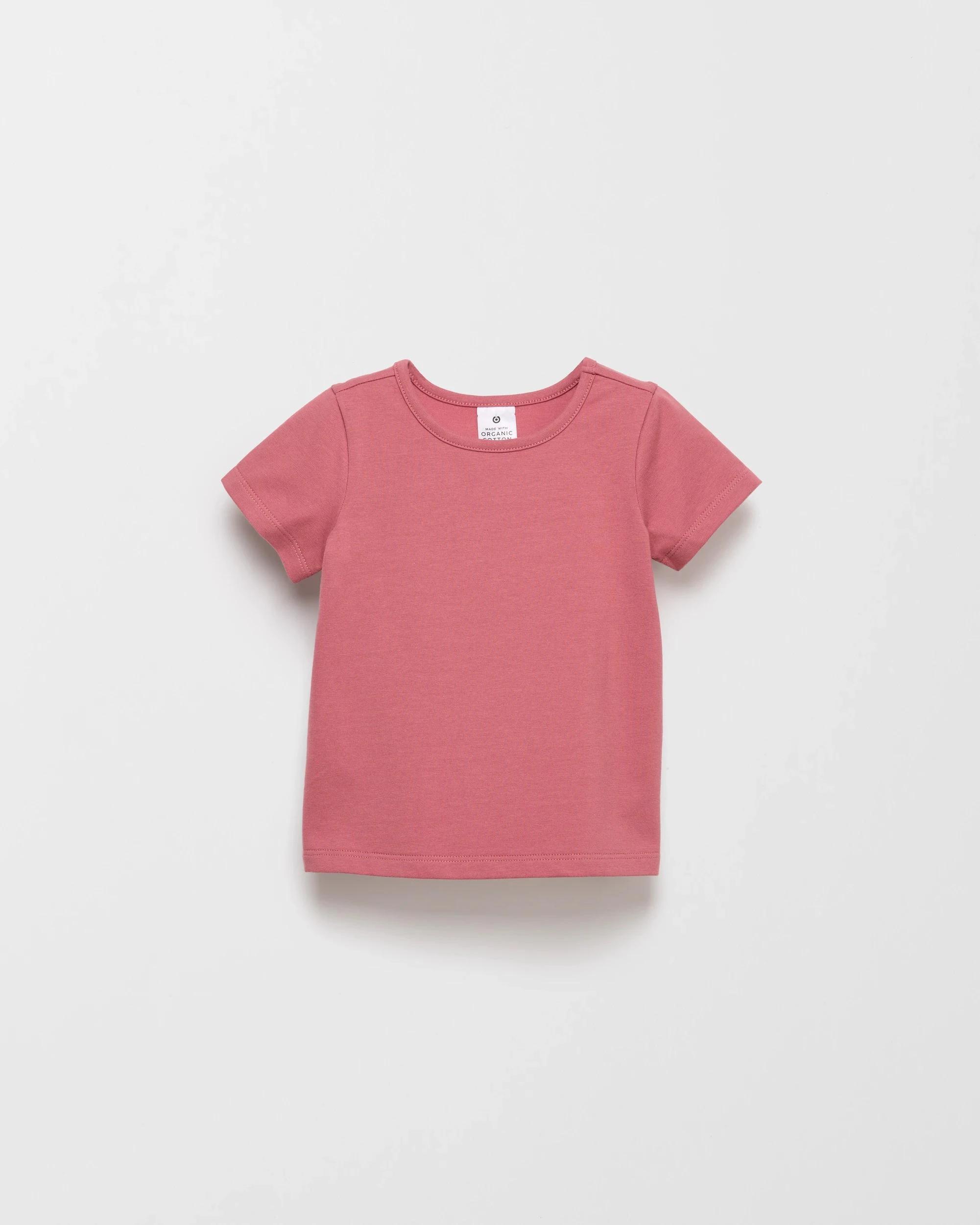 4 Target Baby Baby Organic Cotton Plain T-shirts 3 Pack CRADLE PINK/GARDENIA/DUSTY ROSE, 4 of 4