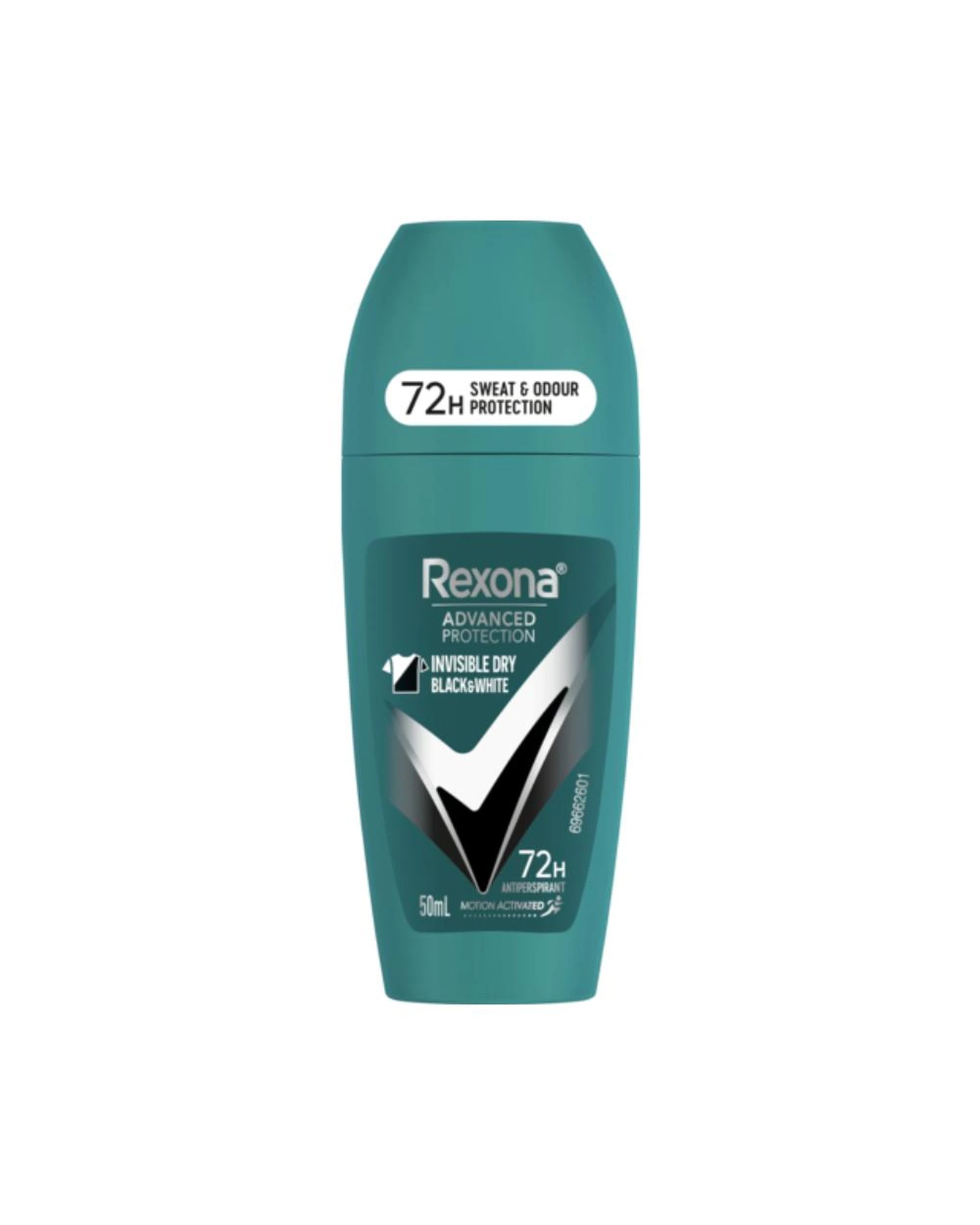 2 6 x Rexona Advanced Protection Roll On Deodorant Invisible Dry Men 50mL, 2 of 2