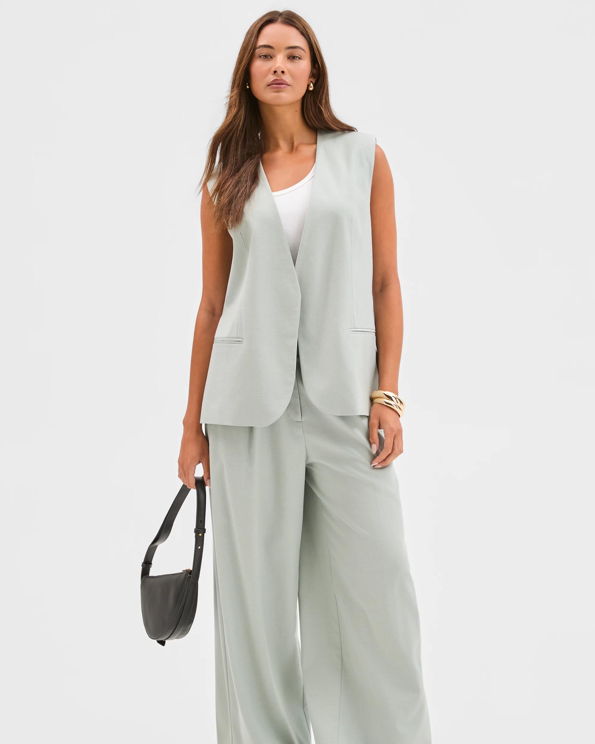 2 Lily Loves Oversized Vest SKY GREY, 2 of 7