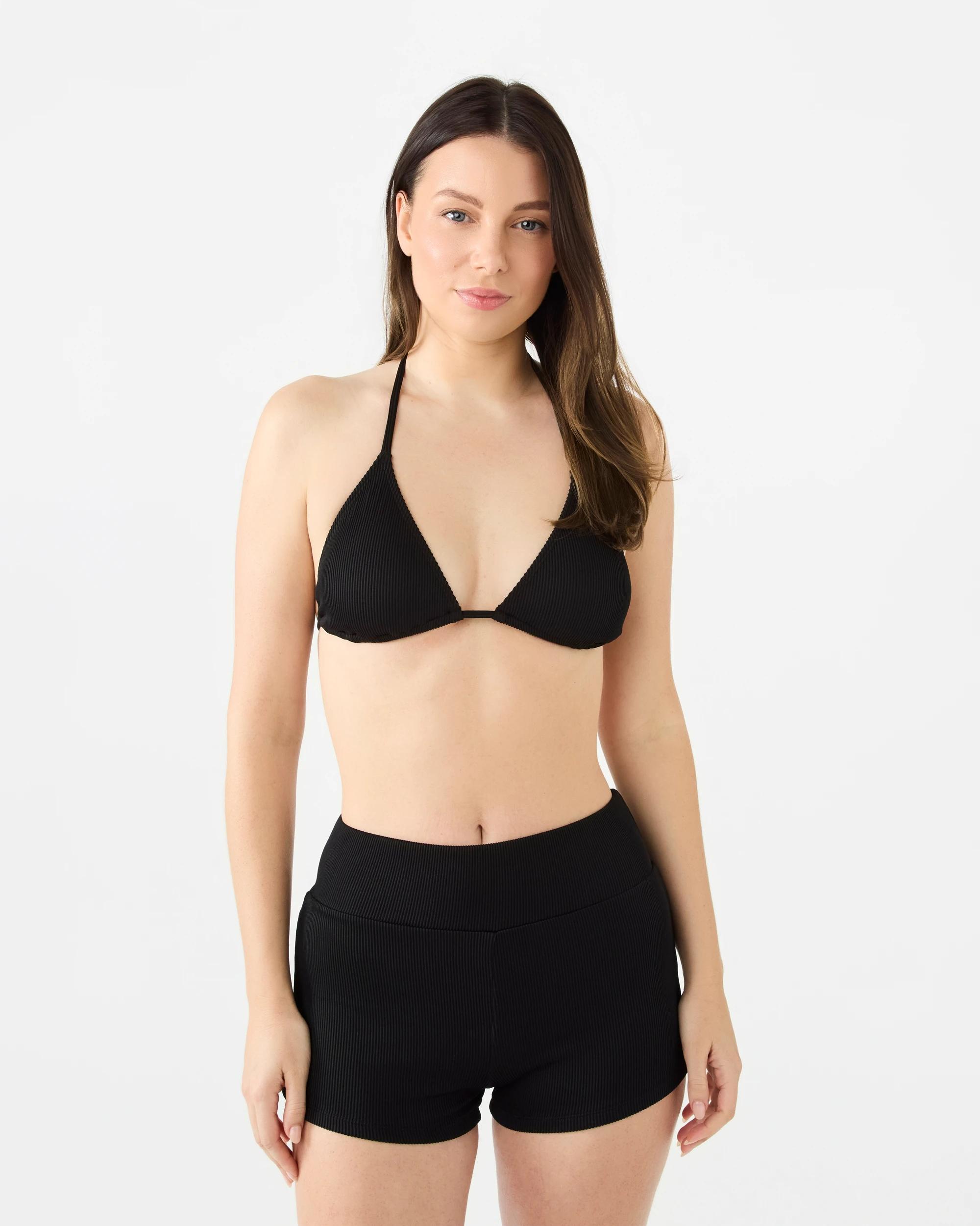 1 Ribbed Swim Bike Shorts Black, 1 of 5