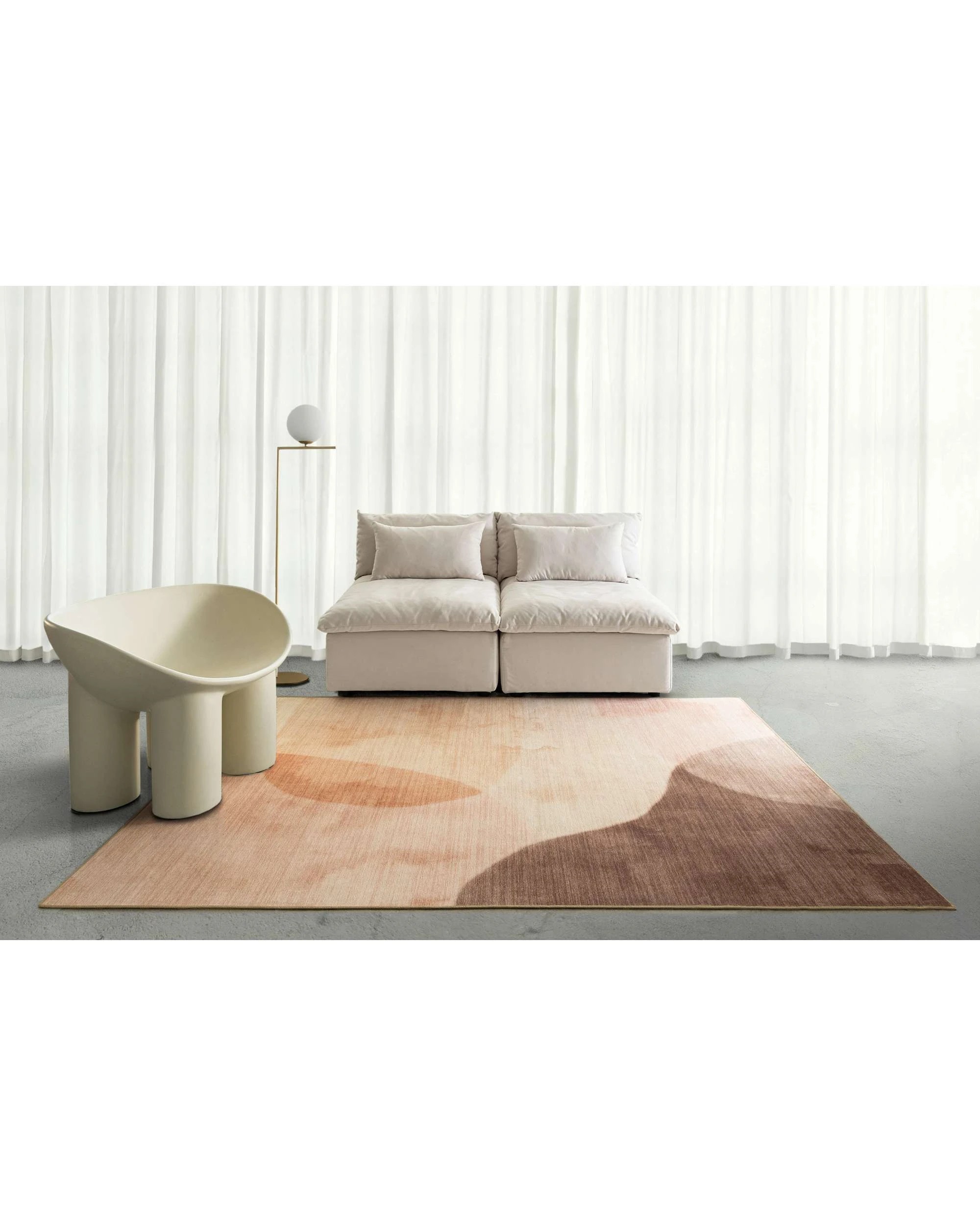 2 Loopsie Camas Blush Abstract Indoor Outdoor Washable Rug-230cm x 160cm - Pink, 2 of 7