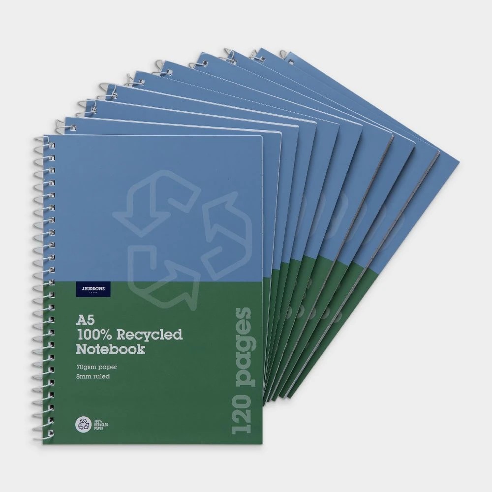 3 J.Burrows A5 Spiral Notebook 120 Pages 10 Pack, 3 of 3