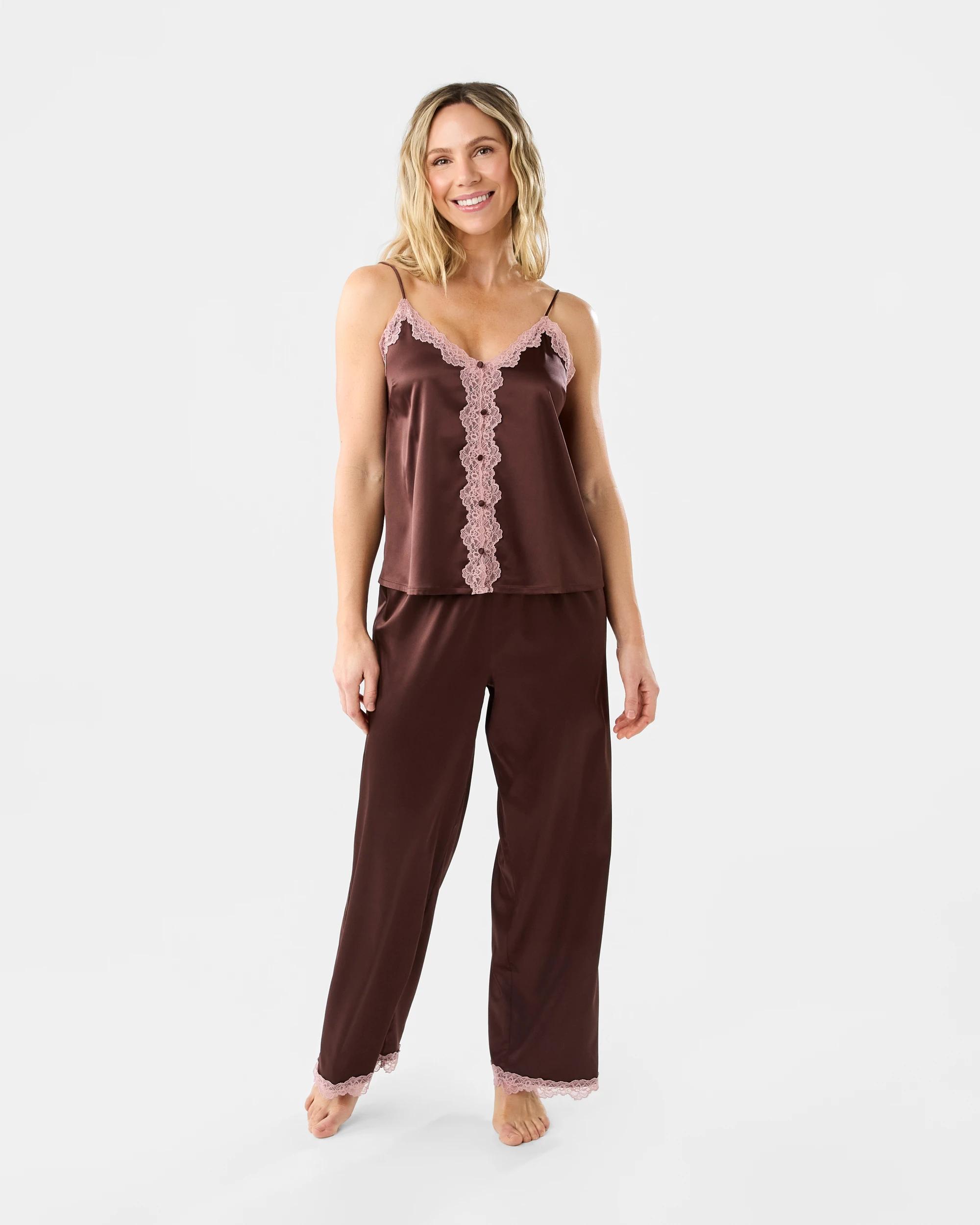 3 Satin Lace Pants Choc Chip, 3 of 3