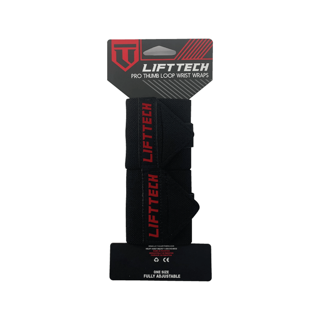 1 Lifttech Fitness Pro Thumb Loop Wrist Strap Lifting Support 50.8cm Adjustable - Multi, 1 of 1