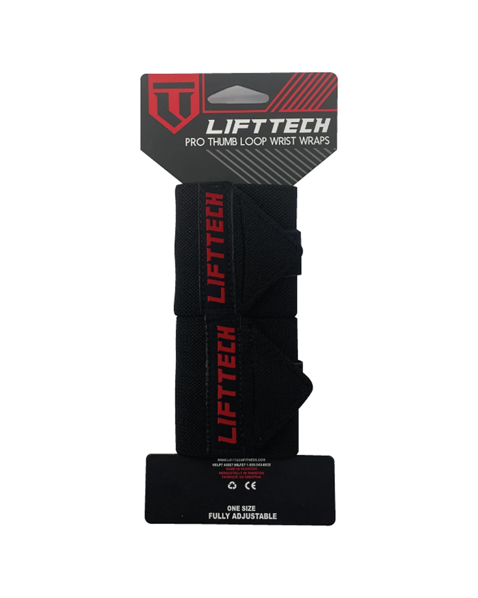 1 Lifttech Fitness Pro Thumb Loop Wrist Strap Lifting Support 50.8cm Adjustable - Multi, 1 of 1