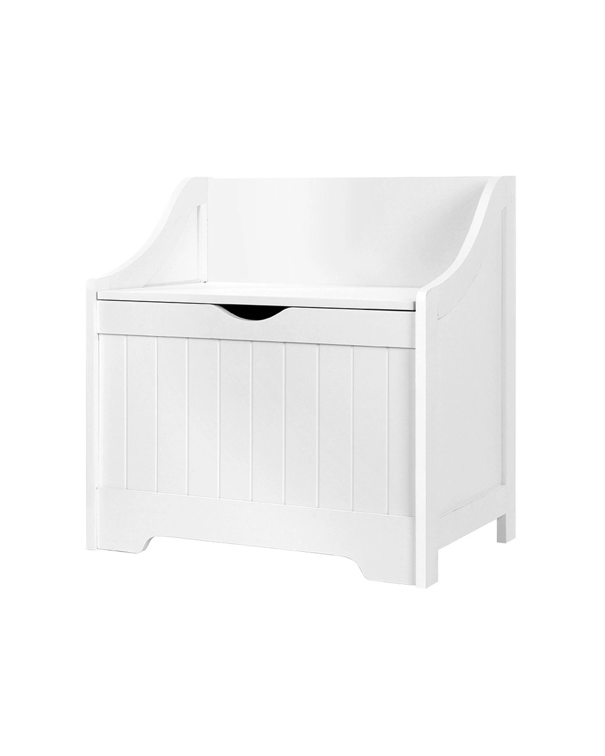 1 Keezi Kids Toy Box Chest Children Storage Clothes Toys Organiser - White, 1 of 7