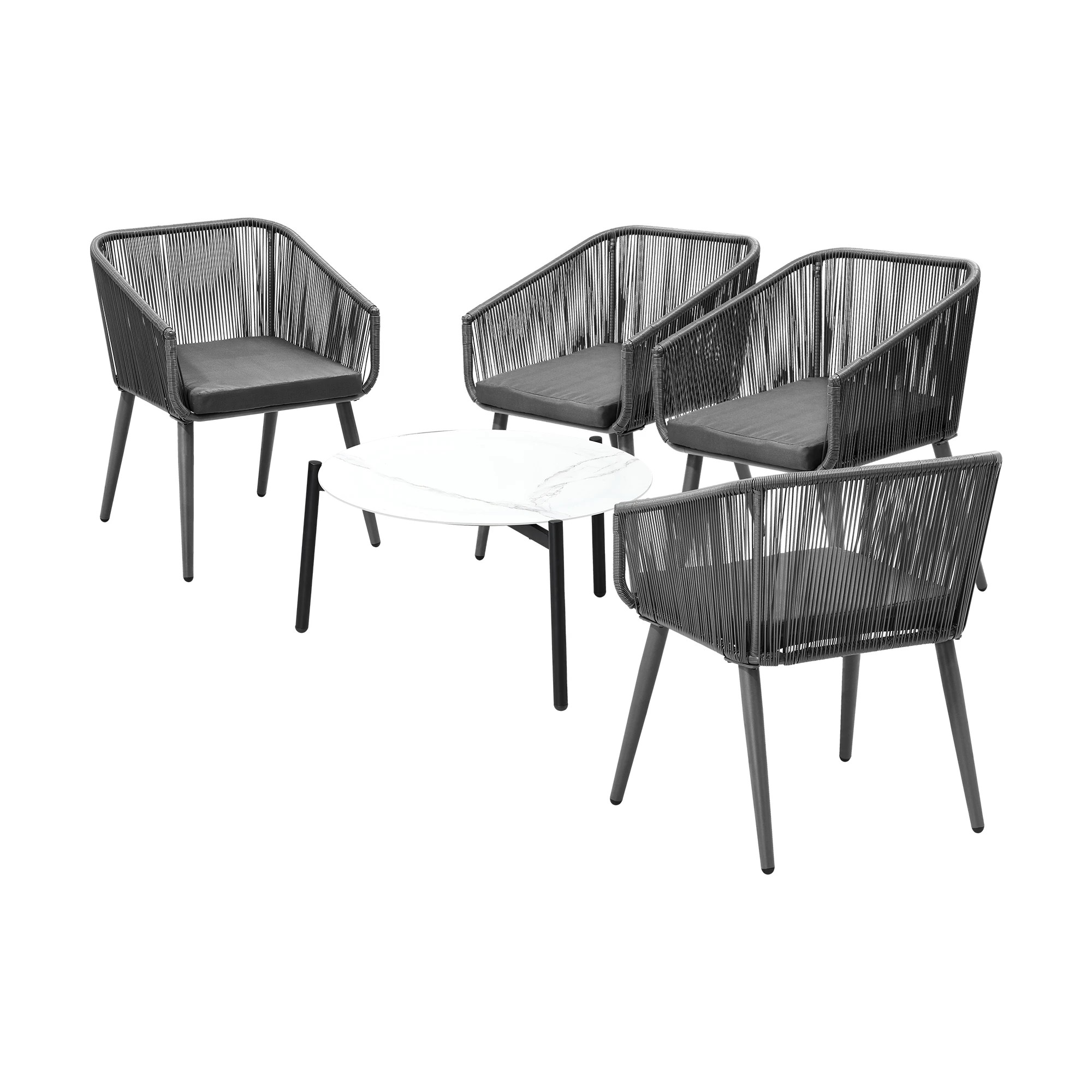 7 Livsip Outdoor Lounge Setting Furniture 5 Piece Patio Set - Multi, 7 of 9