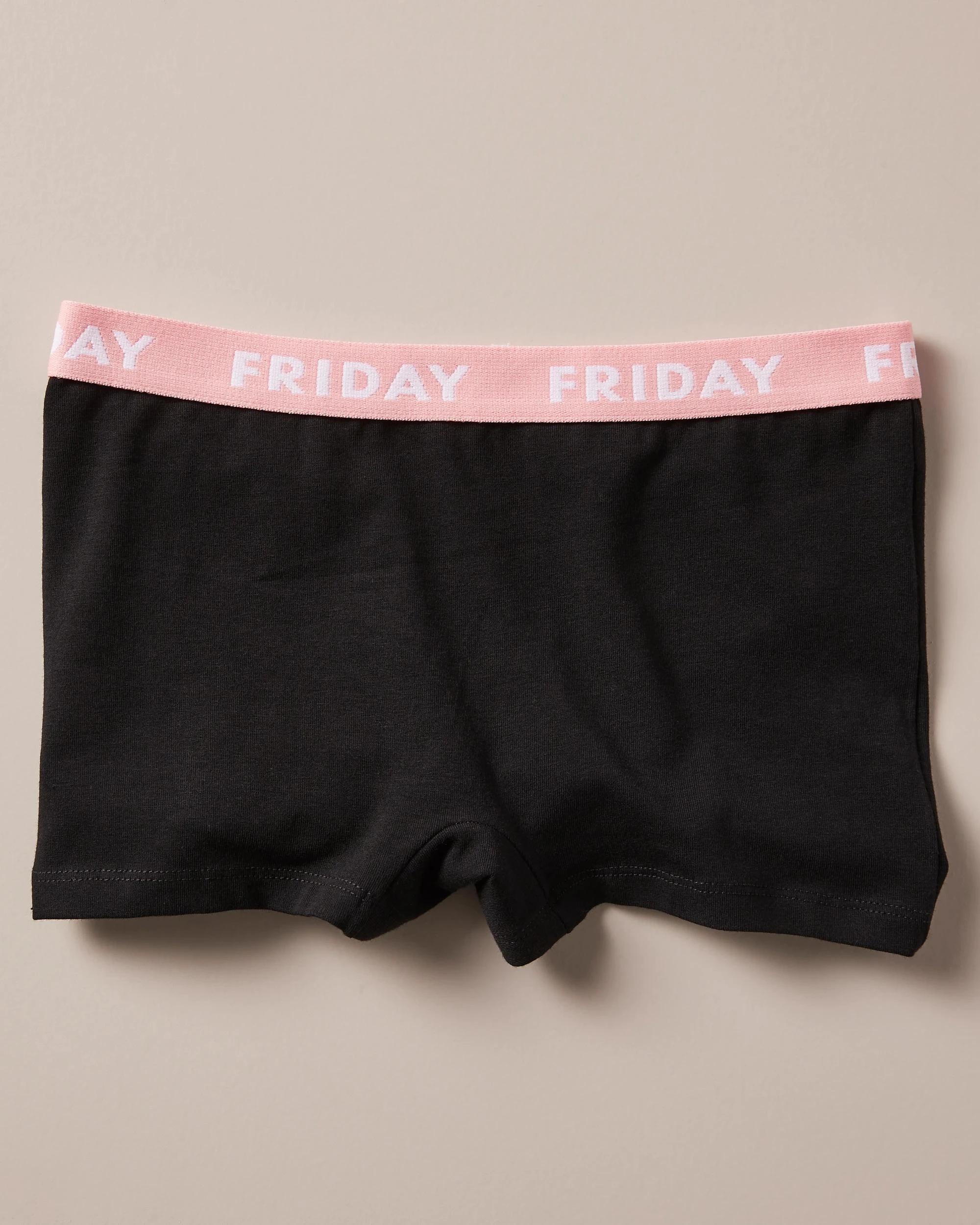 6 Girls Maxx Shorties 7 Pack BLACK, 6 of 9