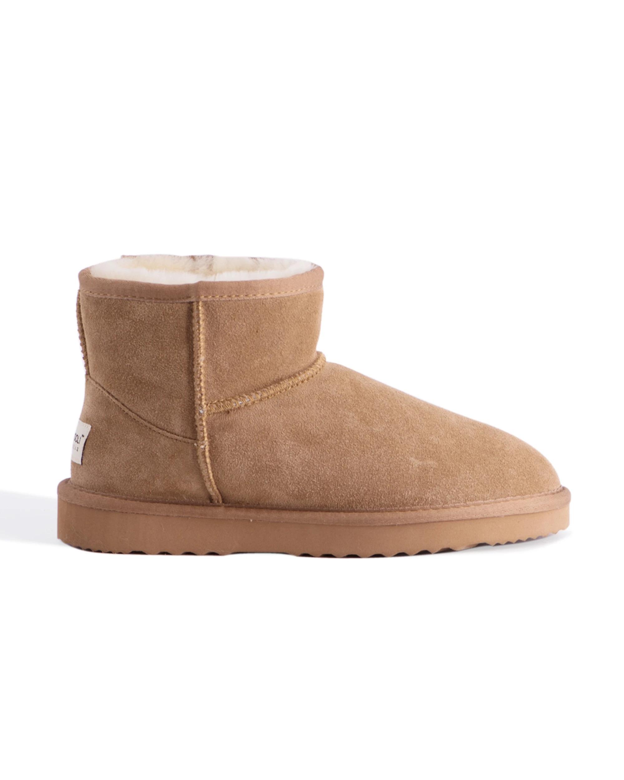 2 AUS WOOLI UGG Short Sheepskin Ankle Boots TAN, 2 of 7