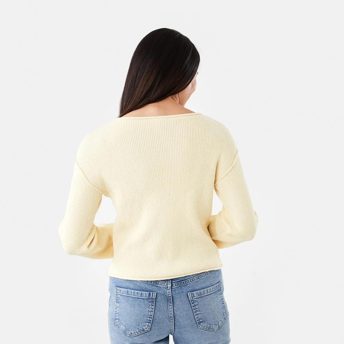 3 Textured Boat Neck Jumper FLAN, 3 of 5