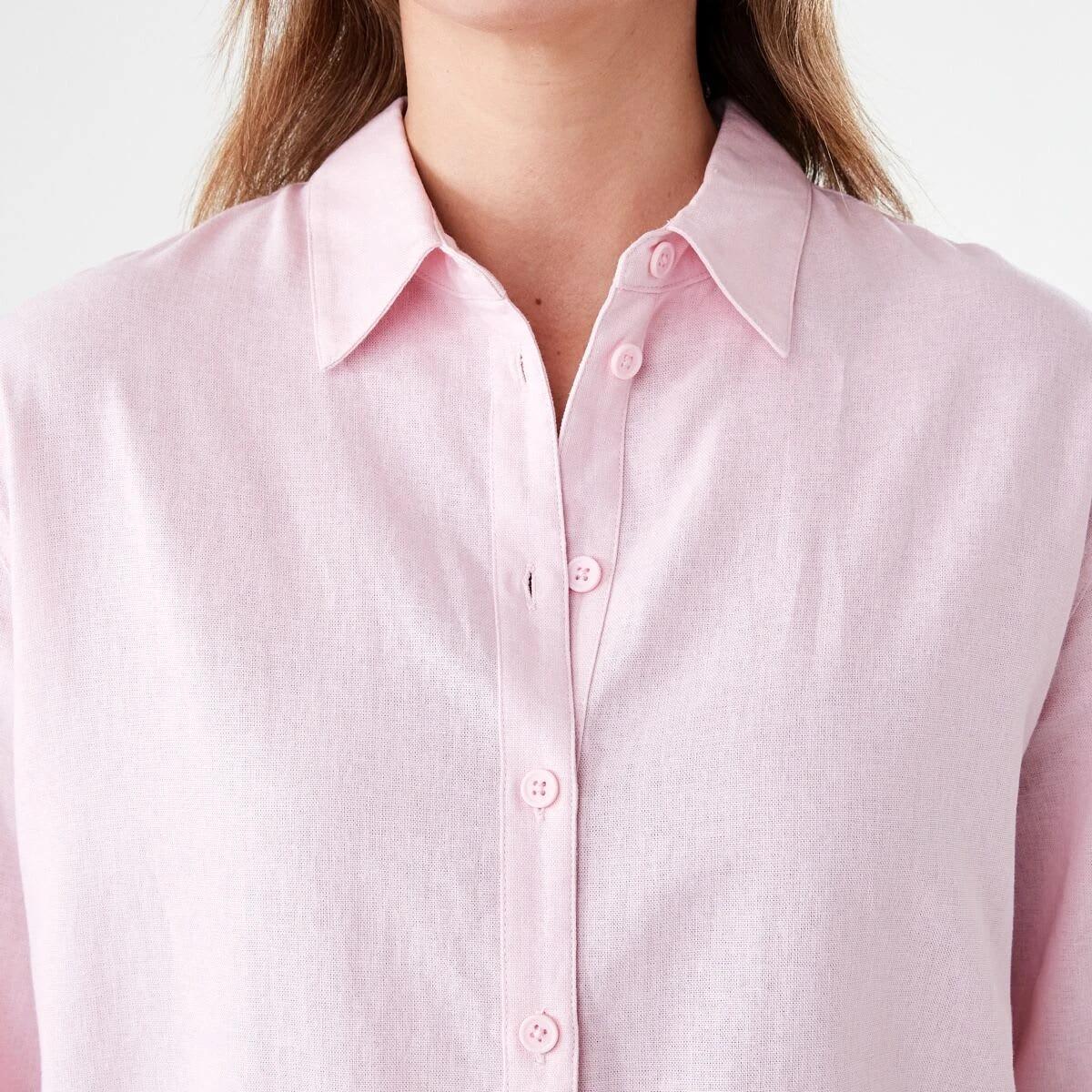 5 Long Sleeve Linen Blend Shirt SOFT BLOSSOM, 5 of 6