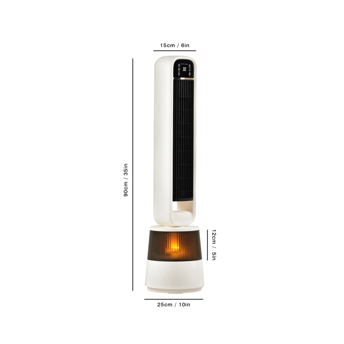 4 Advwin Ceramic Electric Heater With Humidifier
 - White, 4 of 9