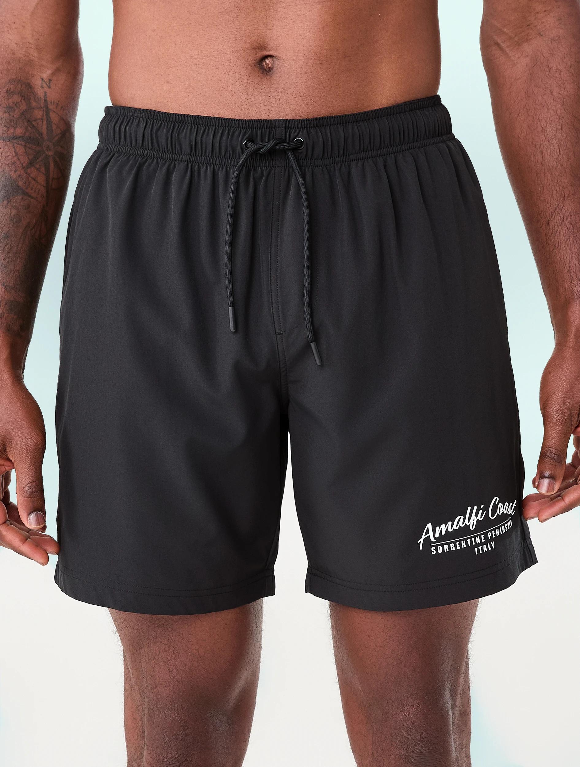 1 Regular Print Boardshorts Blk Coast, 1 of 8