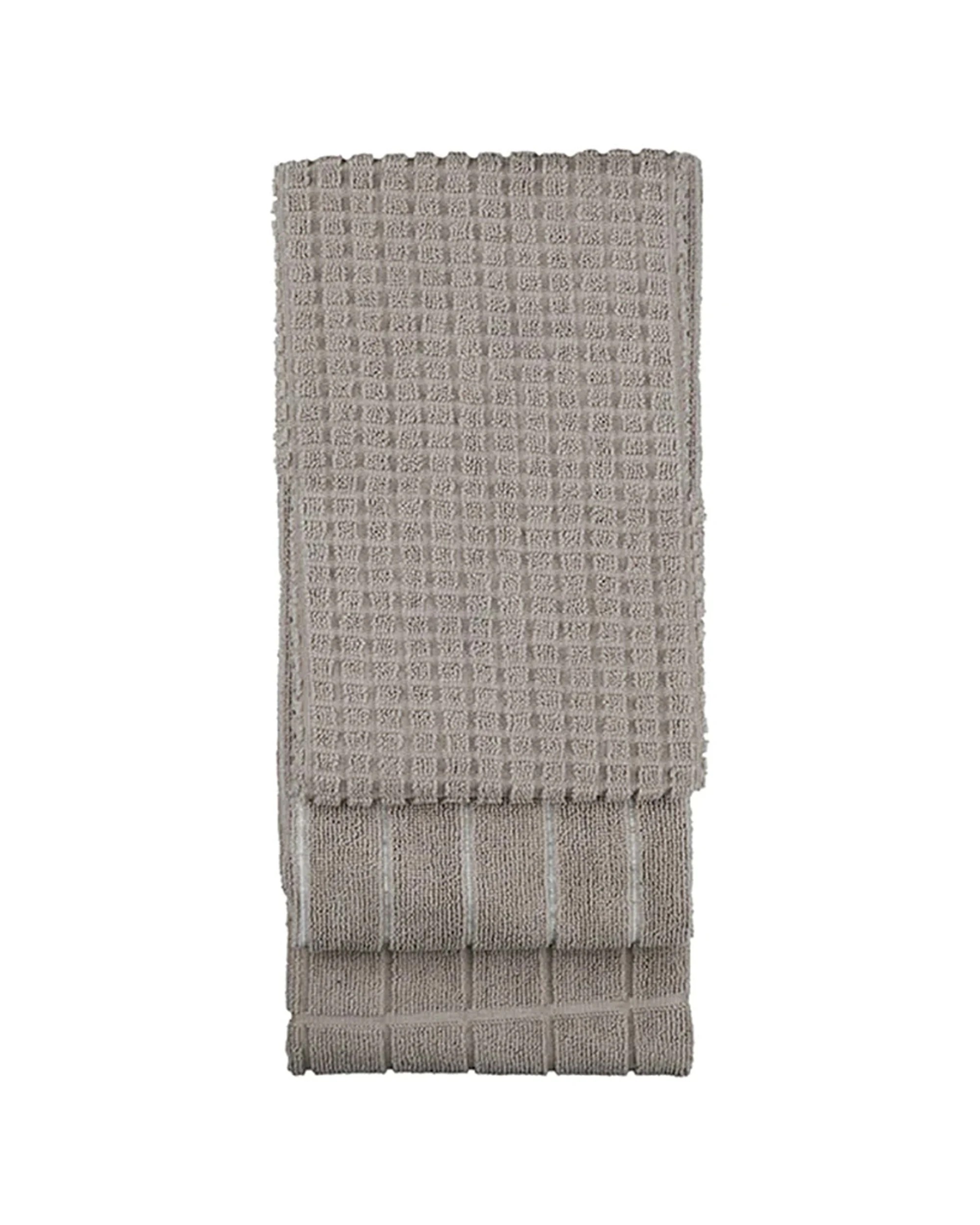 1 3pc Bambury 80x50cm Microfibre Kitchen/tea Towel Set Dry Dish/glass Cloth Grey - Grey, 1 of 3