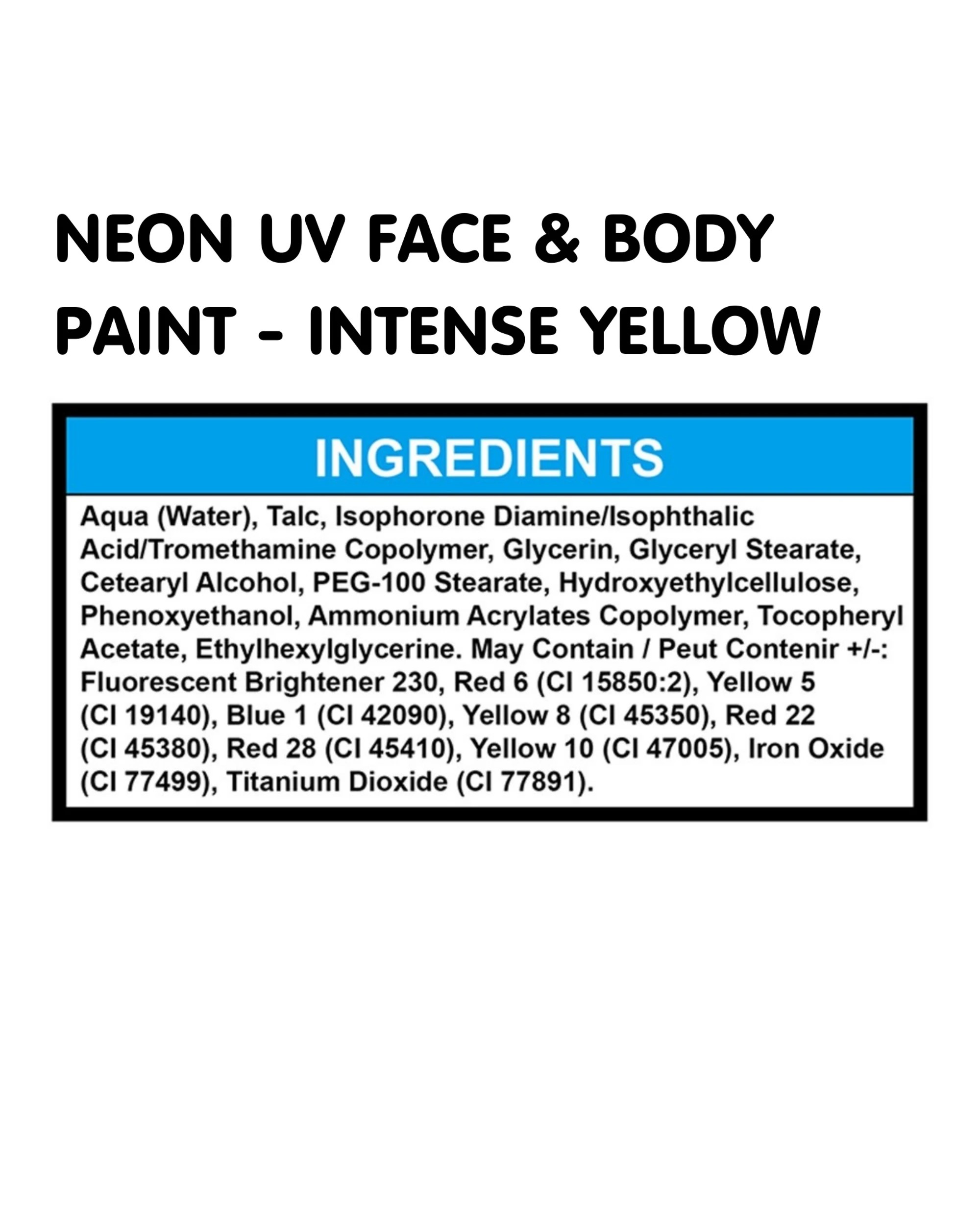 3 Moon Glow Intense Neon UV Face And Body Paint - One Size - Yellow, 3 of 3