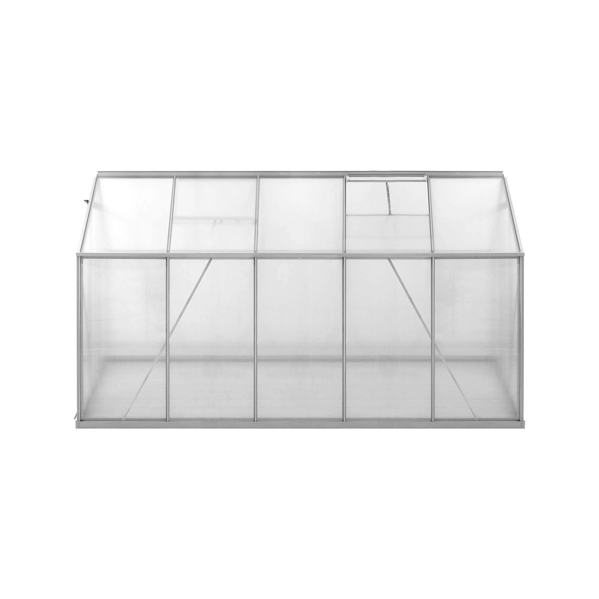 2 Levede Alumium Greenhouse 1.95X1.9X3.16M Polycarbonate Garden Shed, 2 of 9