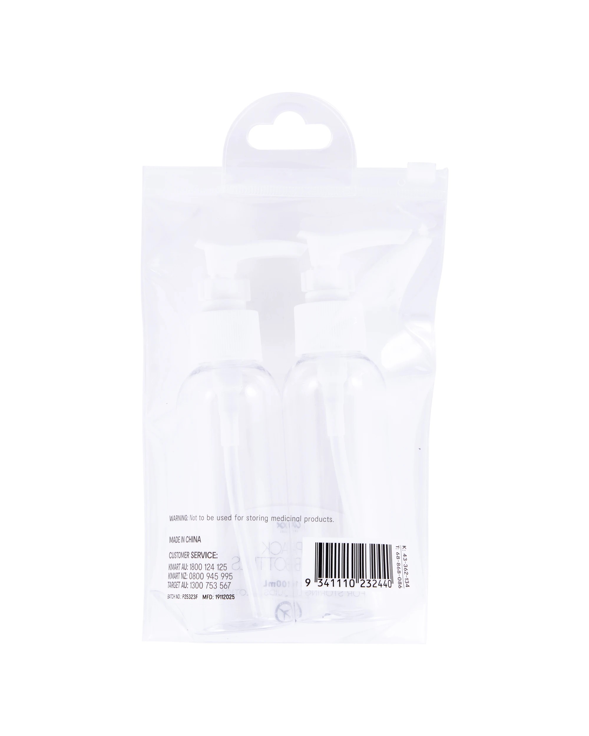 4 OXX Travel 2 Pack Pump Bottles - White and Clear, 4 of 9