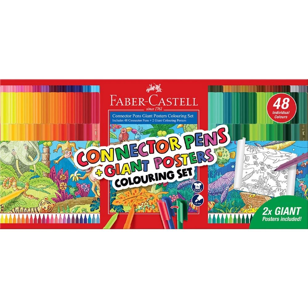 1 Faber Connector Pens and Giant Poster 50 Piece Pack, 1 of 6