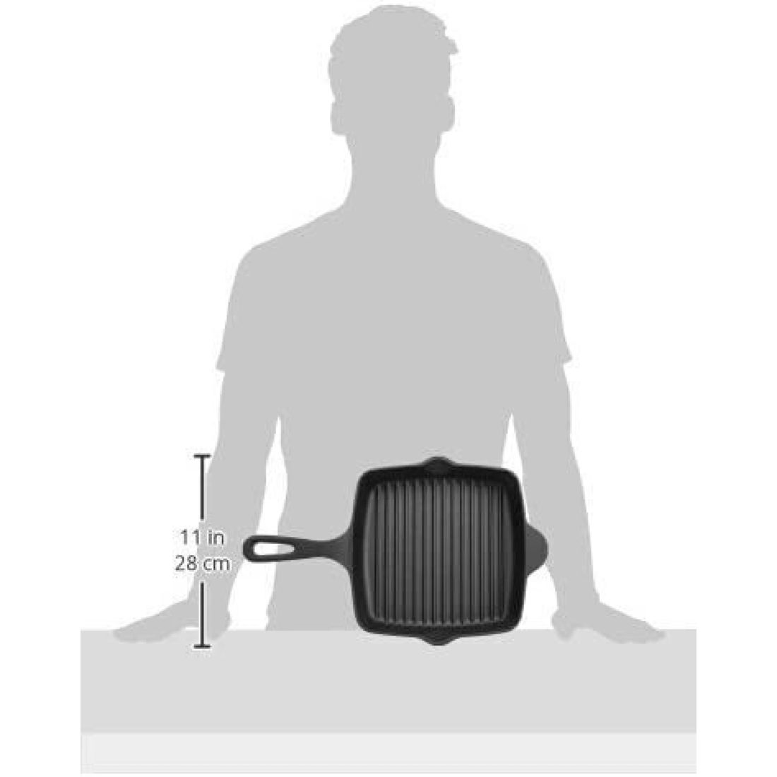 7 BR Home Heavy Duty Cast Iron Square Griddle Pan, 7 of 10
