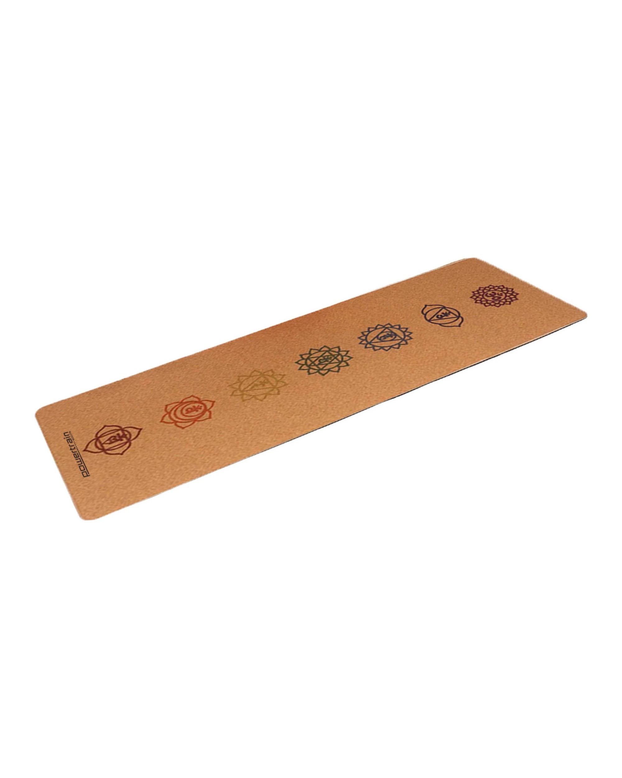 1 Powertrain Cork Yoga Mat with Carry Straps - Chakras, 1 of 6