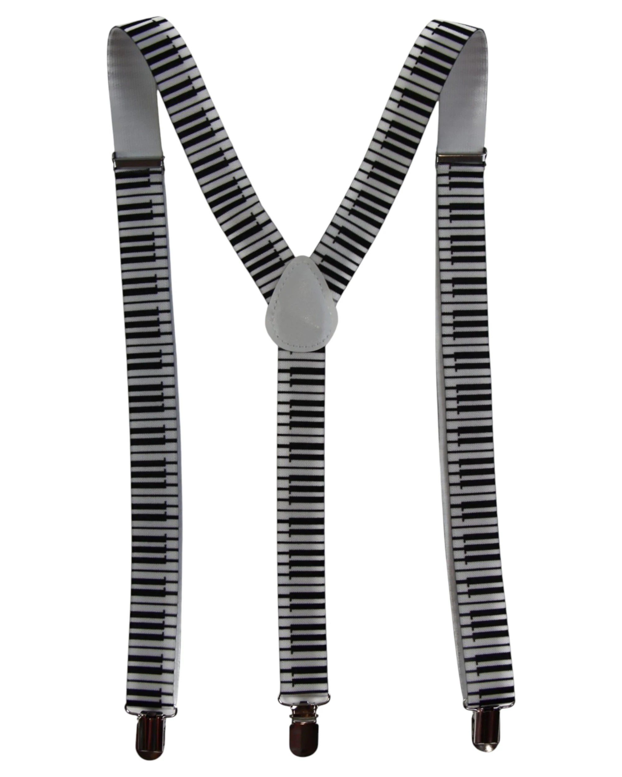 1 Zasel Mens Adjustable Piano Keys Patterned Suspenders - Multi, 1 of 5