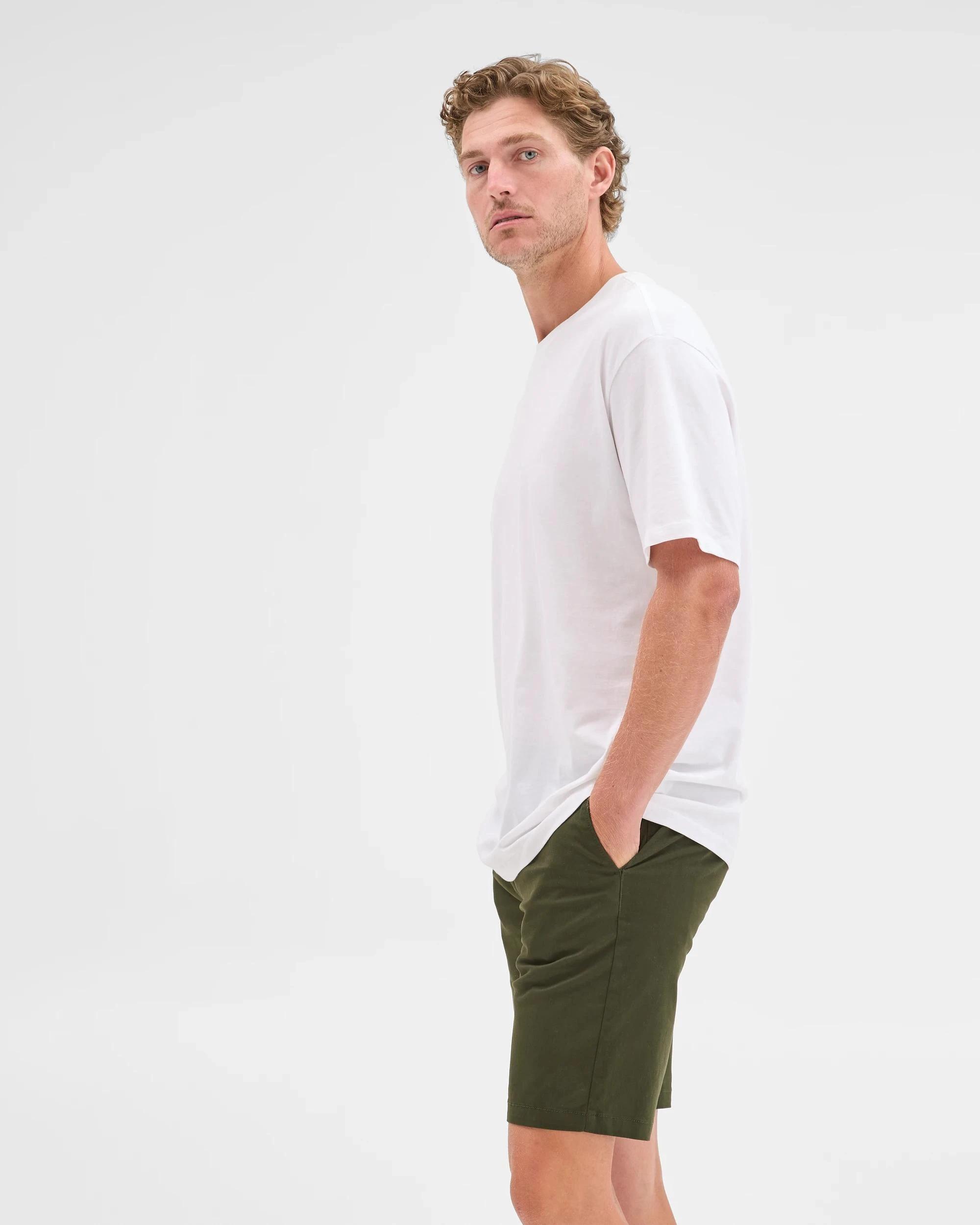 4 Target Australian Cotton Regular Stretch Chino Shorts DARK GREEN, 4 of 7