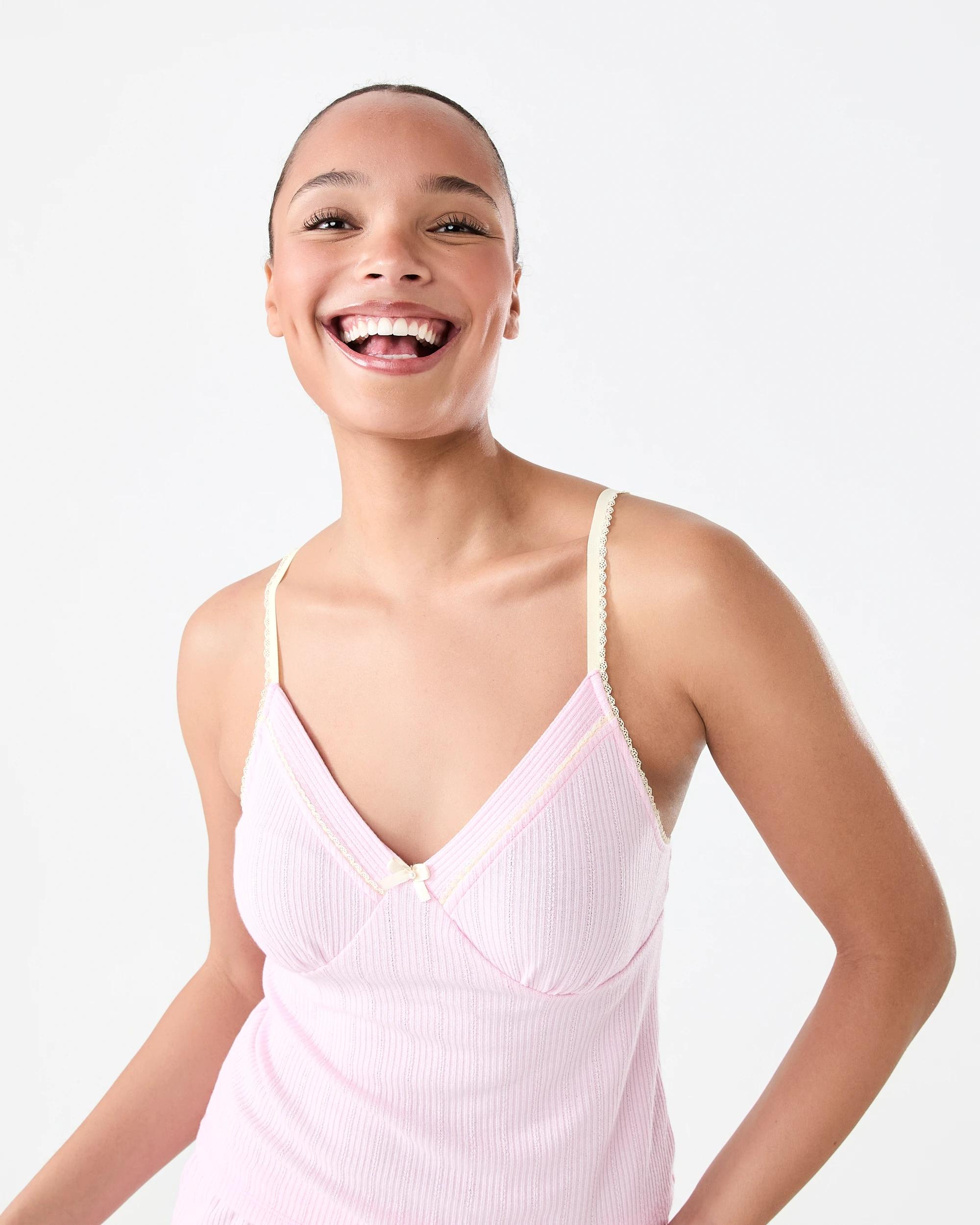 4 Pointelle Rib Cami Pkldy Pink, 4 of 7