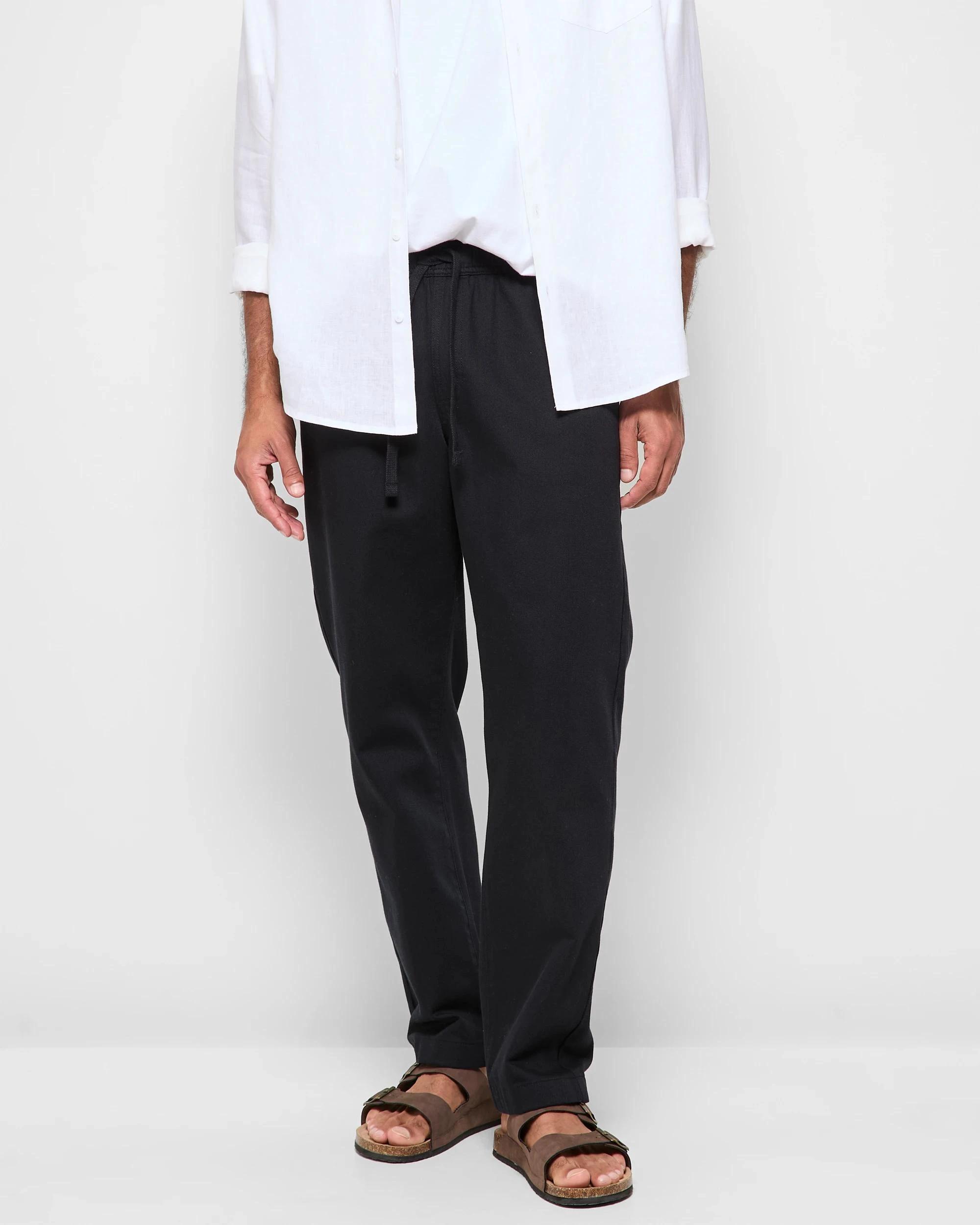 1 Target Australian Cotton Relaxed Twill Pants BLACK, 1 of 5