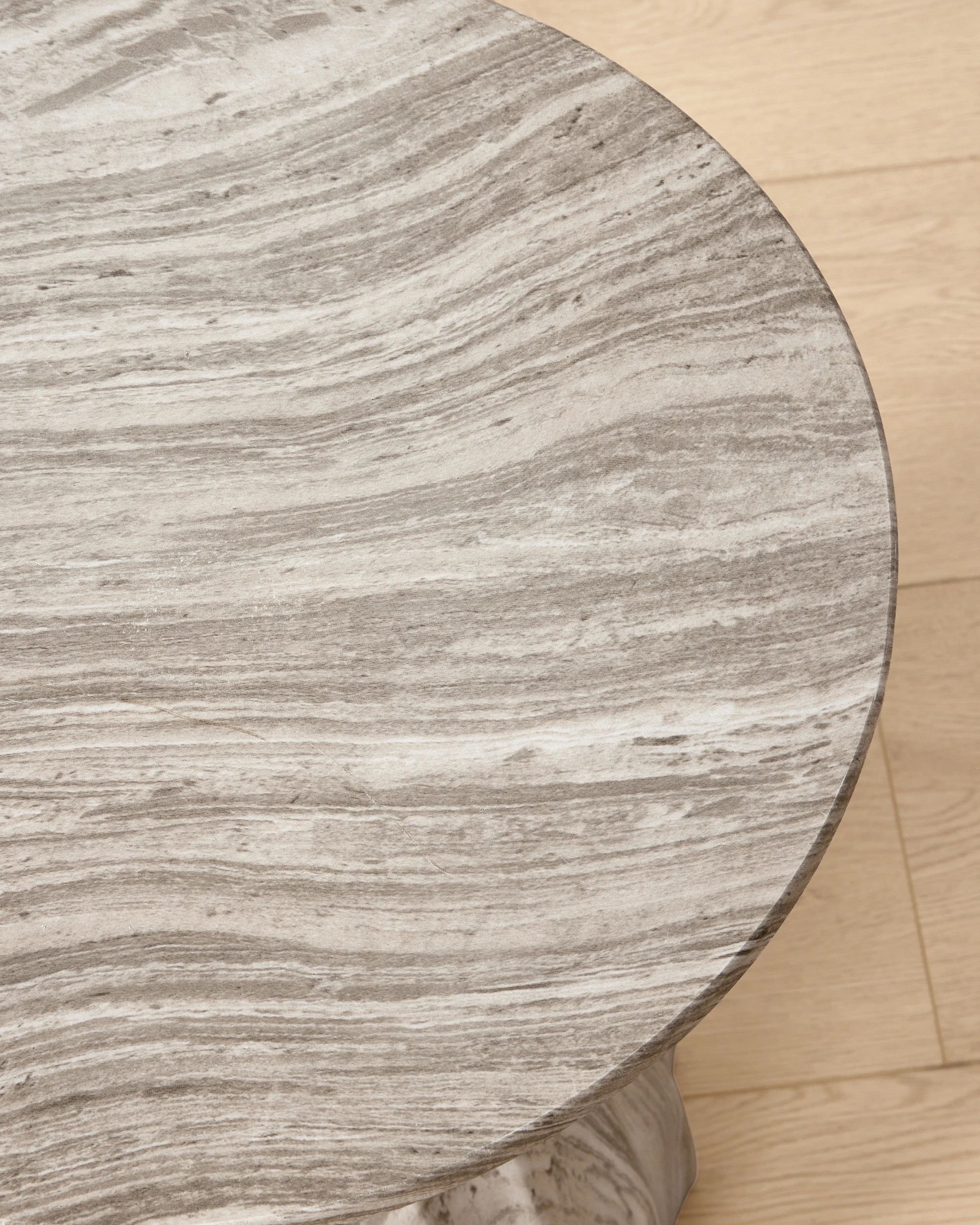 3 Ribbed Stone Look Side Table, 3 of 6