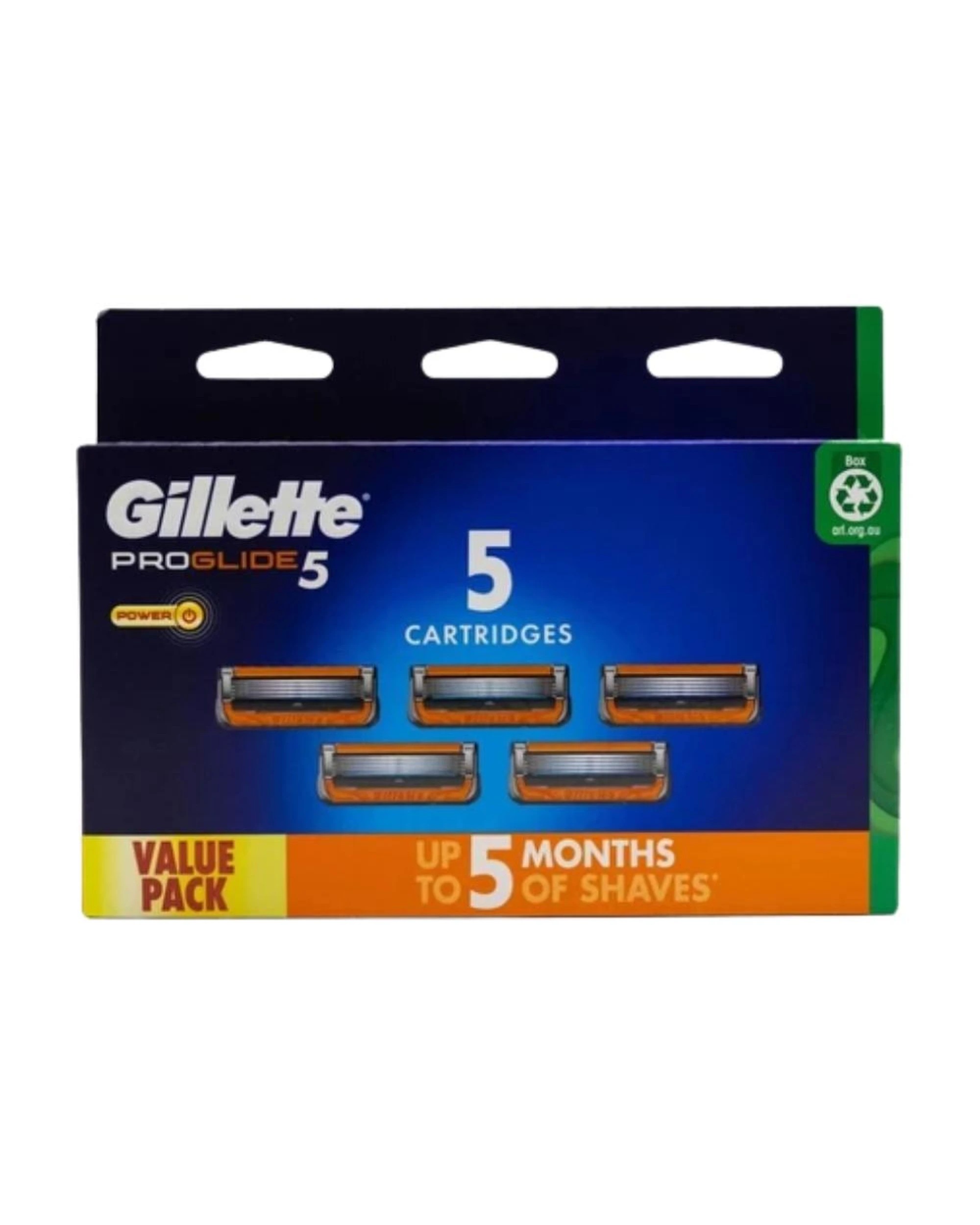 1 Gillette ProGlide 5 Power 5 Refill Cartridges Razor Blades Value Pack, 1 of 2