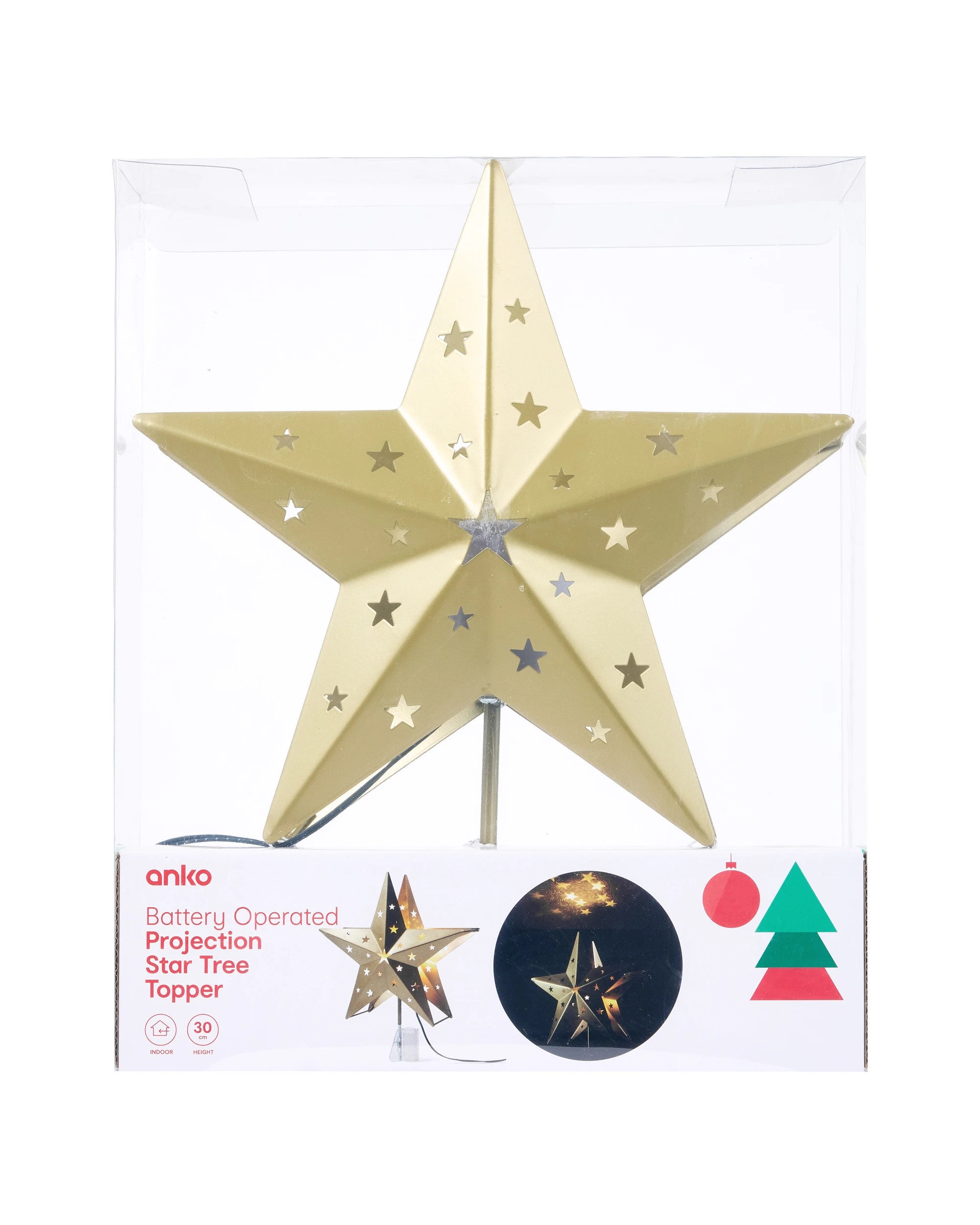 7 Battery Operated Projection Star Tree Topper, 7 of 8