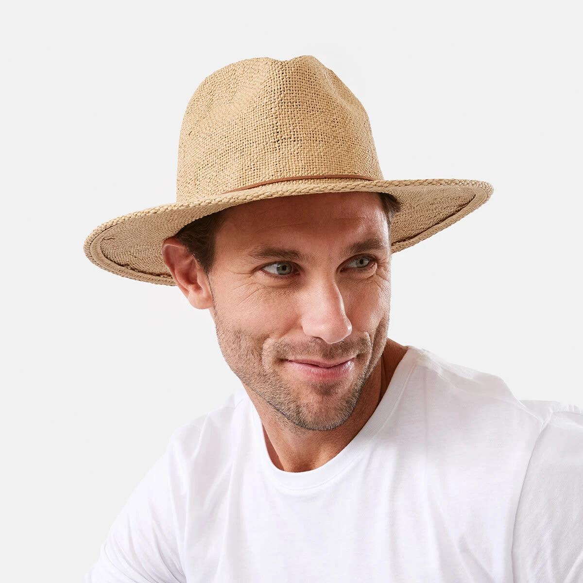 3 Paper Fedora Hat Tan, 3 of 4