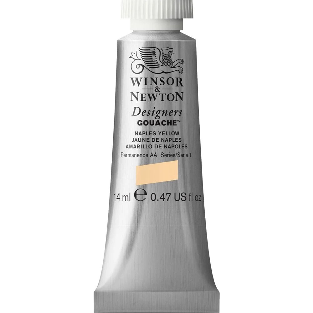 1 Winsor & Newton Designers Gouache 14mL Naples Yellow S1, 1 of 1