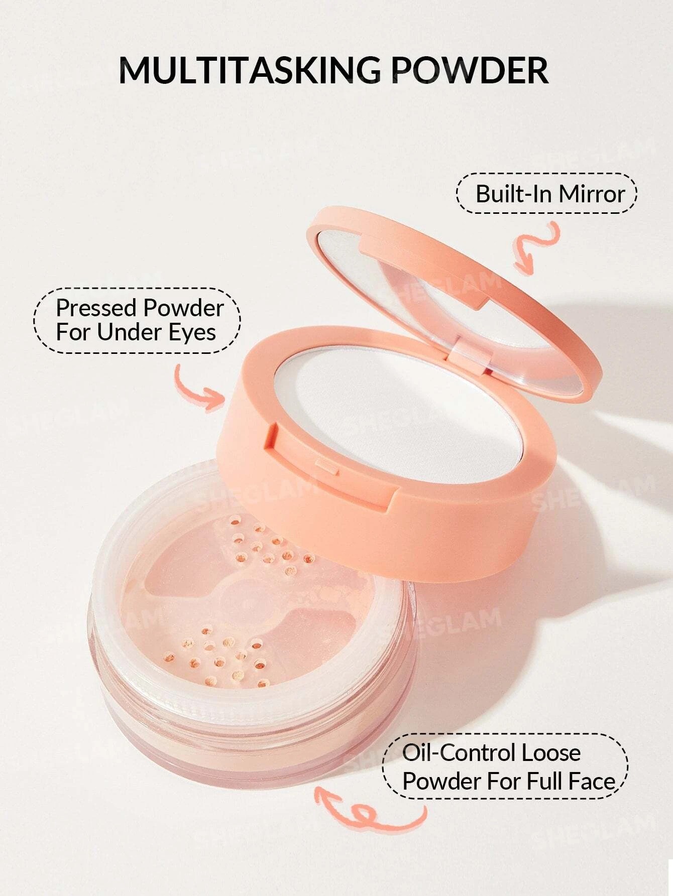 2 SHEGLAM Insta-Ready Face & Under Eye Setting Powder Duo - Bisque, 2 of 6