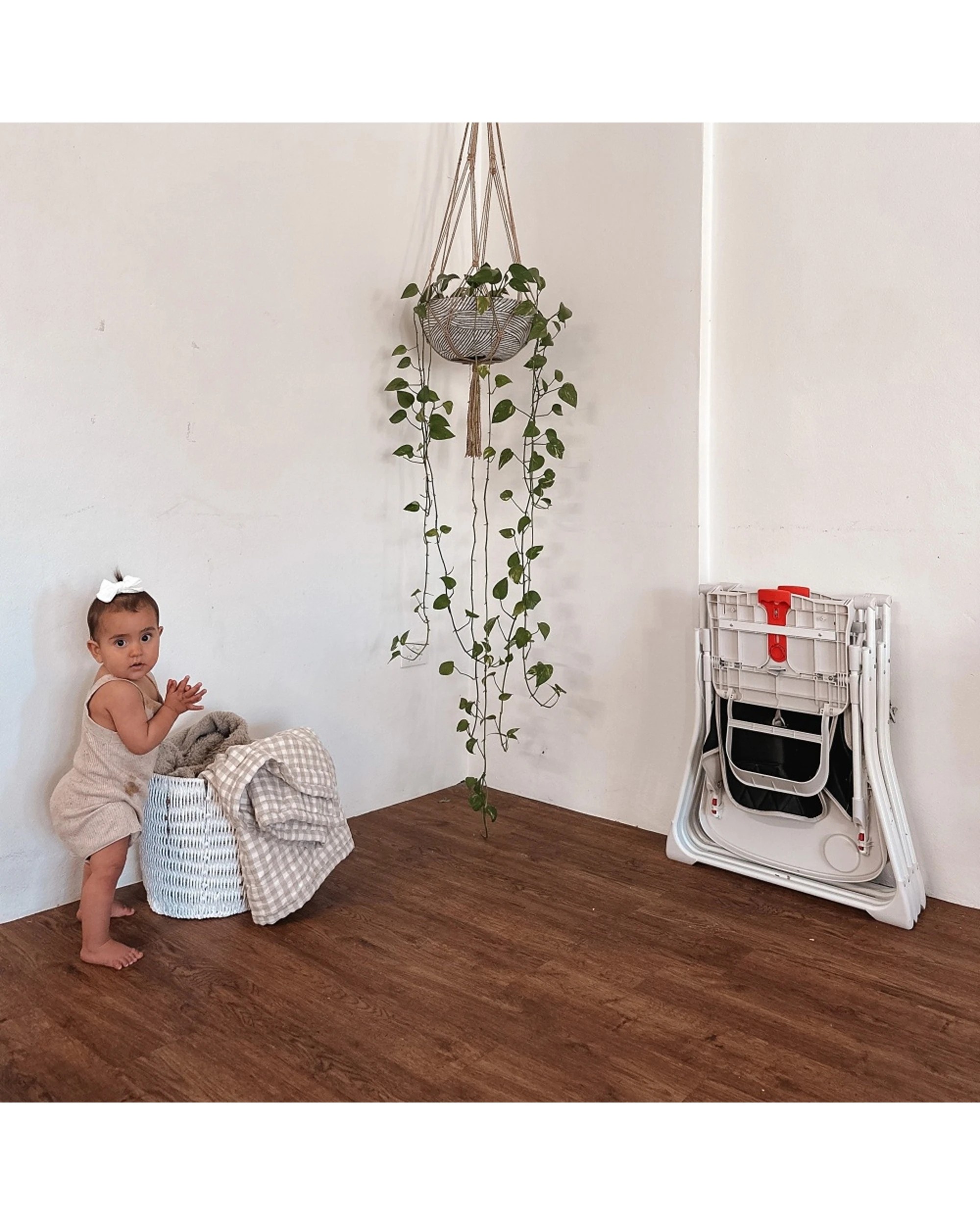 7 Baby Studio Fold Up Portable High Chair Set - Natural, 7 of 7
